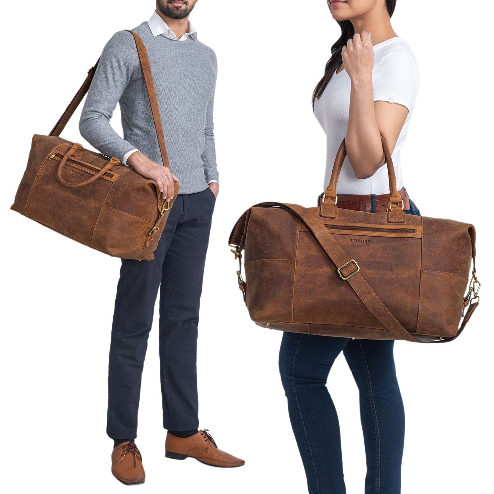 STILORD Weekender "Rover" Reisetasche Leder groß