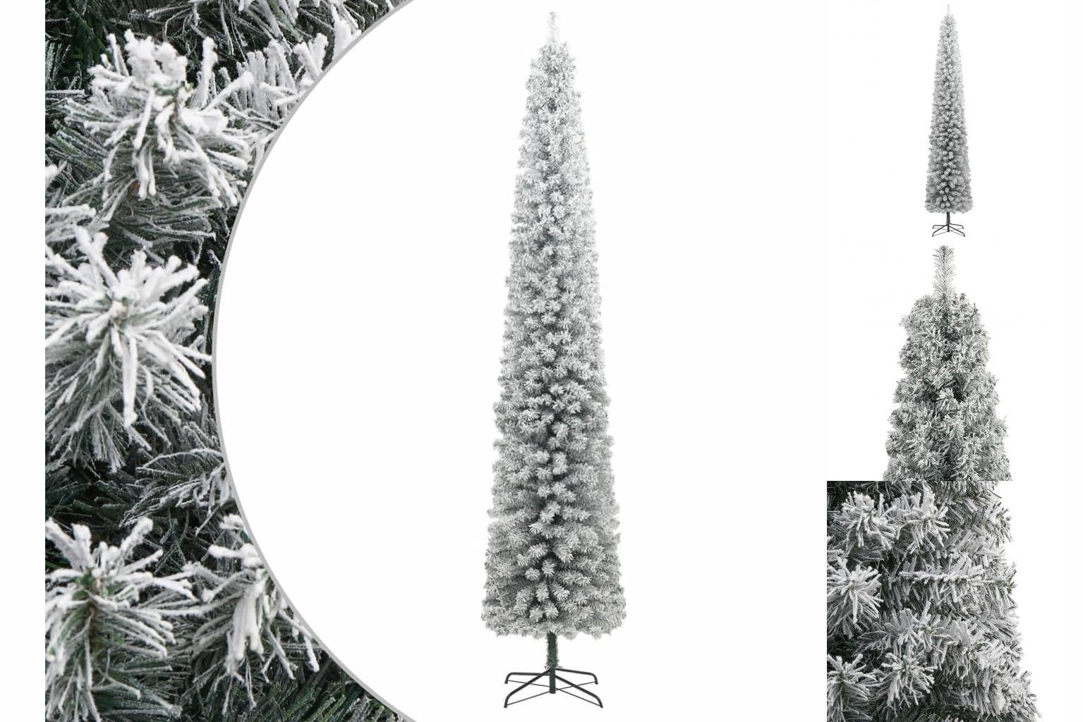 Ständer Weihnachtsbaum 270 Weihnachtsbaum vidaXL Beschneit Schlank cm Künstlicher mit PVC