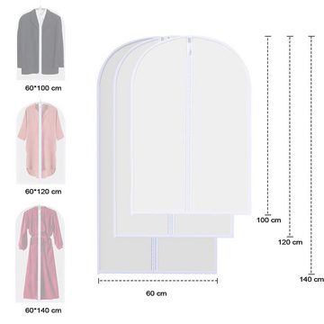 HIBNOPN Kleiderschutzhülle 6 Stück Kleidersack Anzug, Transparent Anzugtasche Kleidersäcke (6 St)