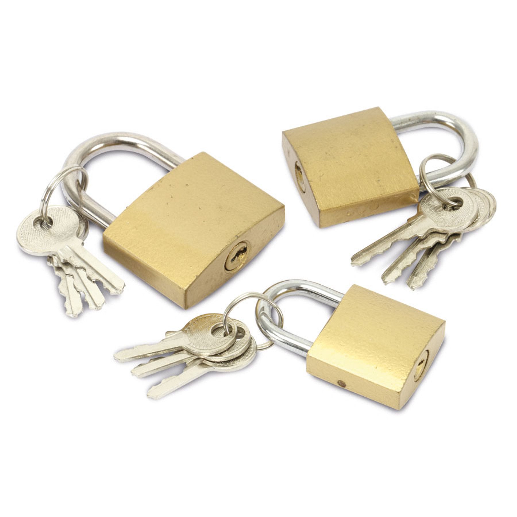 Kinzo Vorhängeschloss KINZO Vorhängeschloss-Set, 3 Schlösser