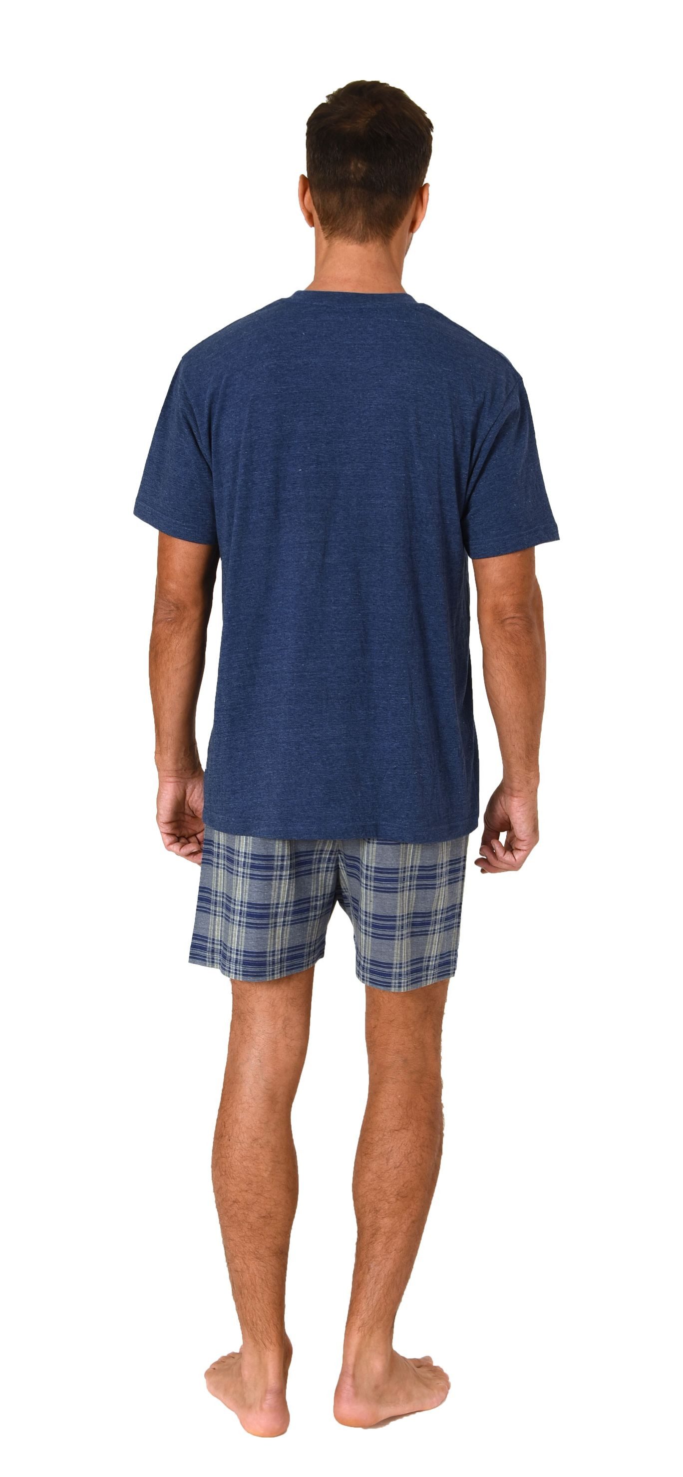 Normann Pyjama Normann Herren kurzarm Schlafanzug Shorty Pyjama Hose in Kar günstig online kaufen