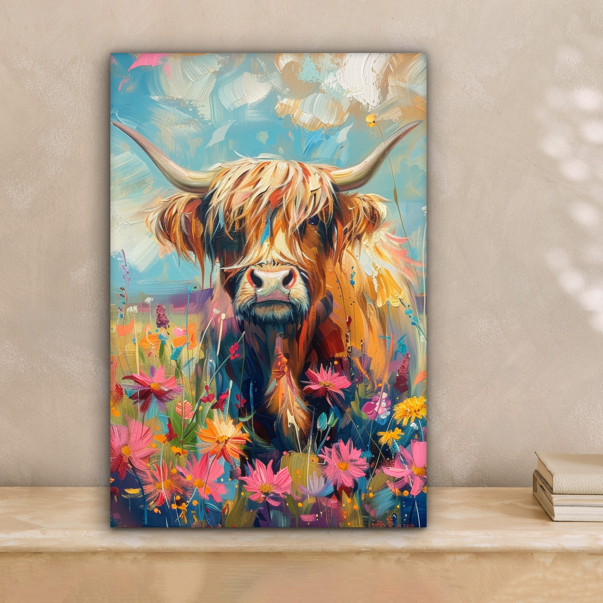 OneMillionCanvasses® Leinwandbild Schottische Hochländer - Natur - Farbenfr günstig online kaufen