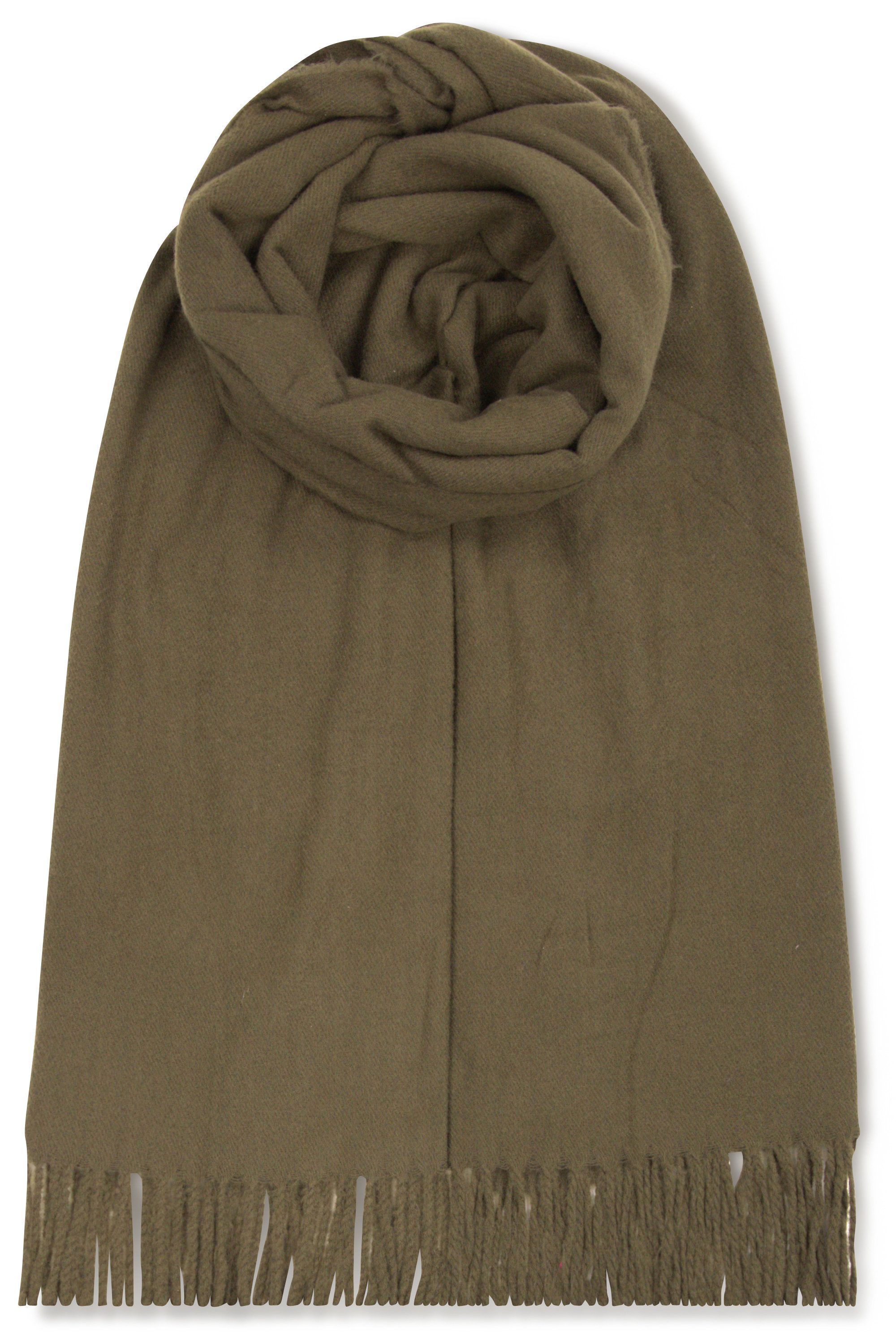 malito more than fashion Modeschal langer Schal Uni S600, langer unifarbener Modeschal Herbst/Winter