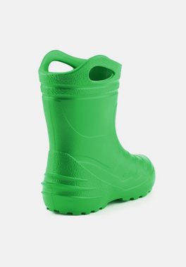 Ladeheid federleichte Regenschuhe Kinder mit Griffen KL051 Gummistiefel mit herausnehmbares Innenfutter