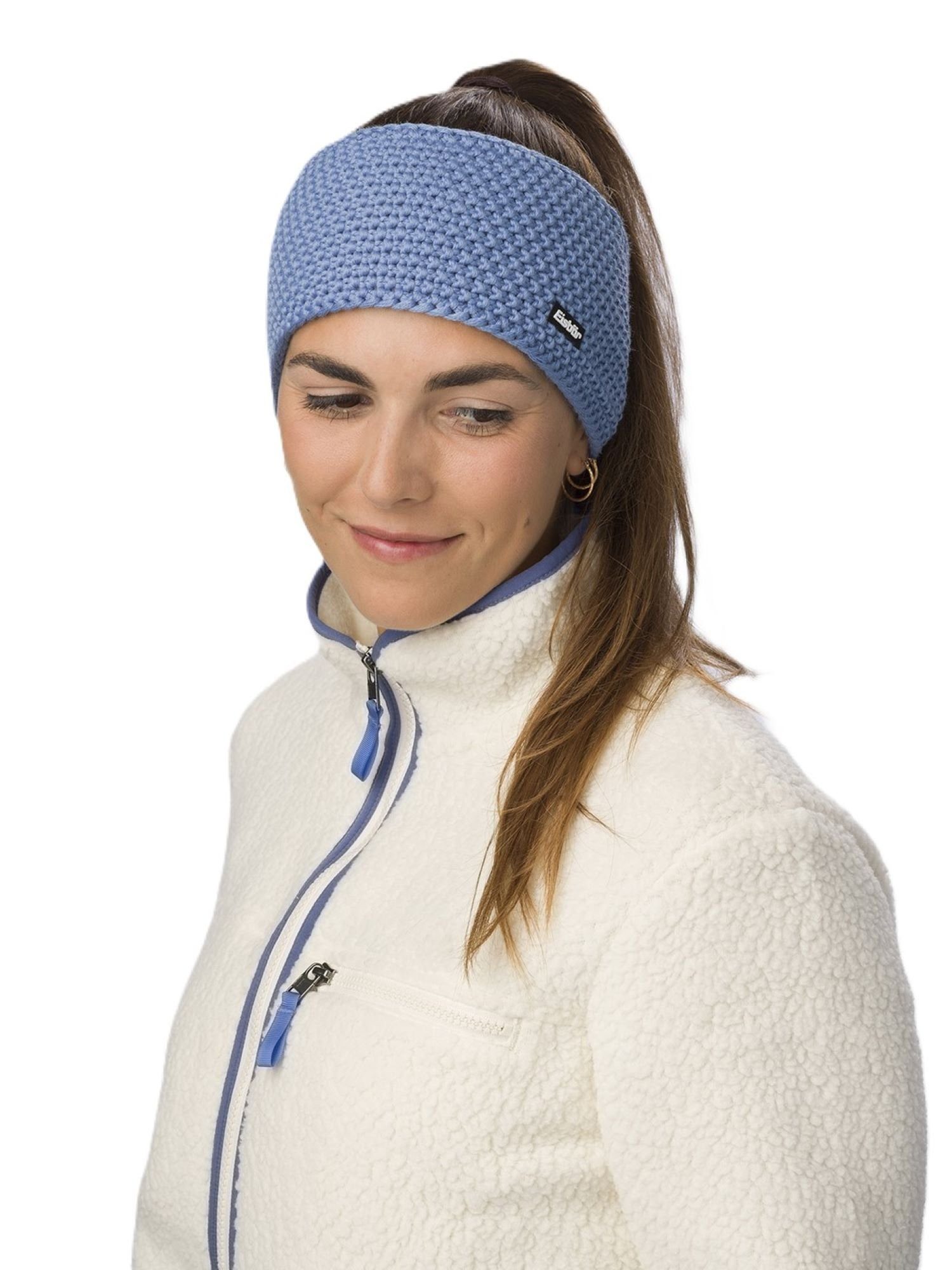Eisbär Stirnband Jamies (Futter aus Fleece-Merinowolle) himmelblau Damen