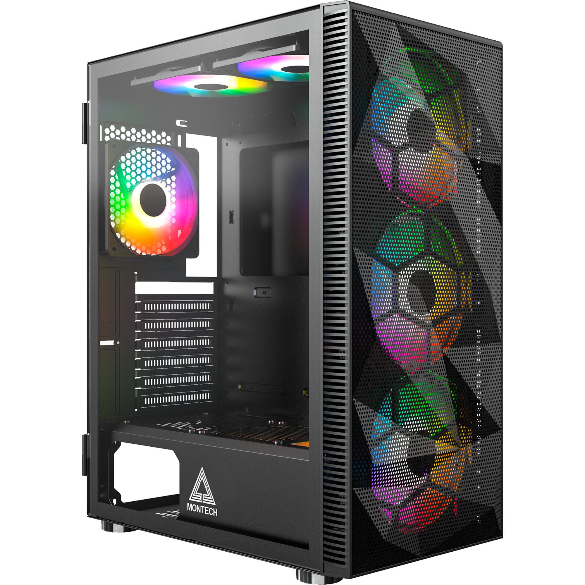 PC-Gehäuse Montech X3 MESH, Tower-Gehäuse, (Tempered Glass)