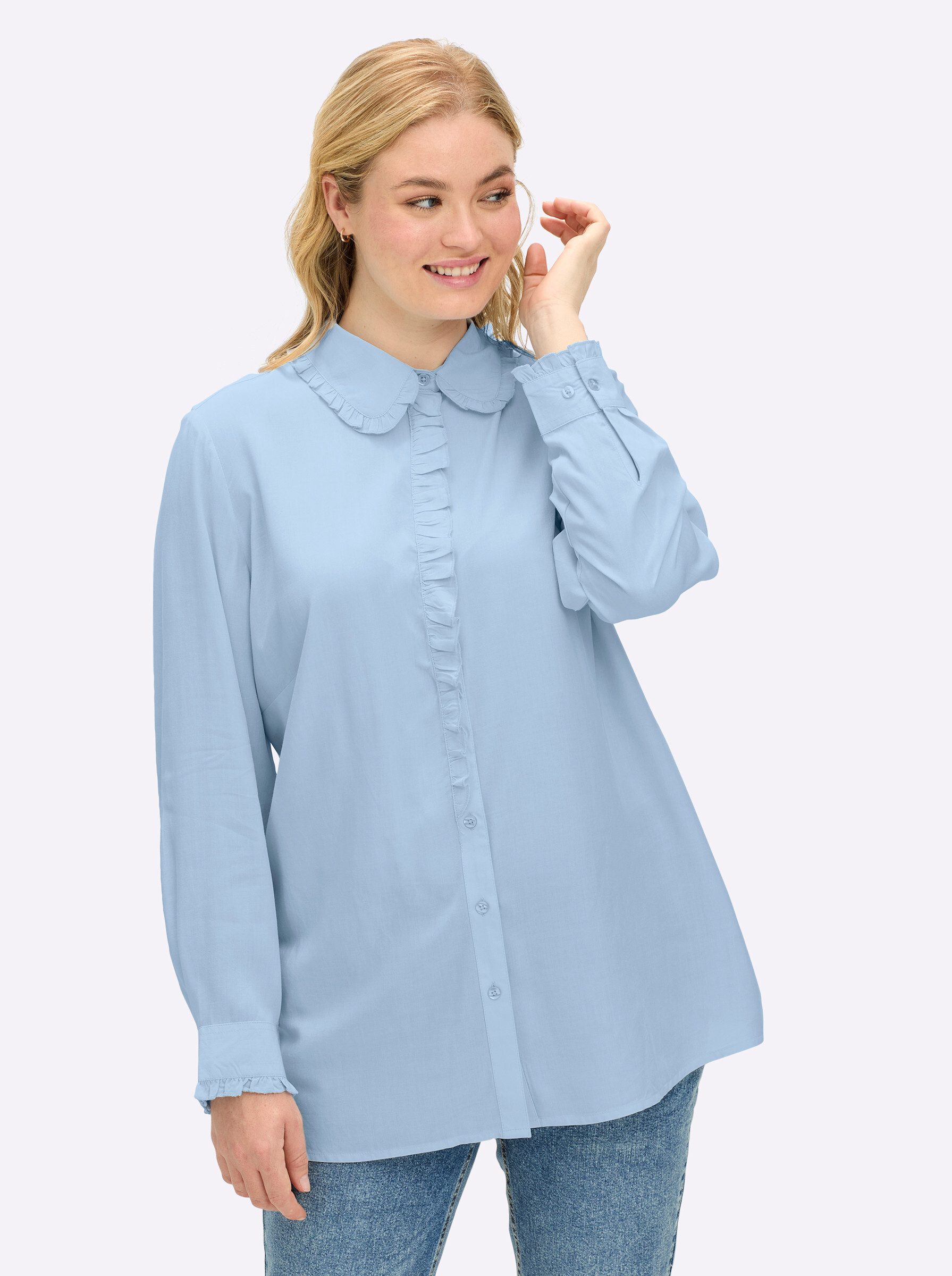 Sheego Klassische Bluse Hemdbluse günstig online kaufen