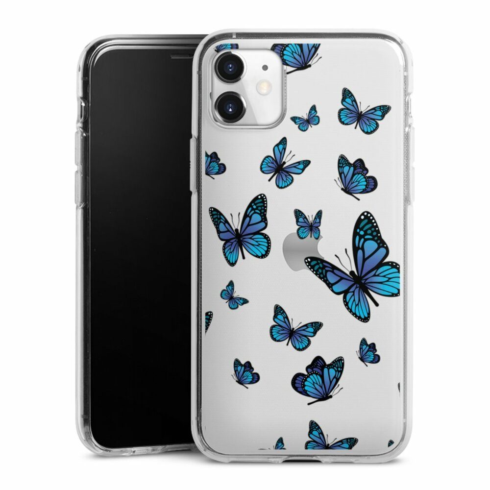 DeinDesign Handyhülle Schmetterling Muster transparent Butterfly Pattern  Transparent, Apple iPhone 11 Silikon Hülle Bumper Case Handy Schutzhülle