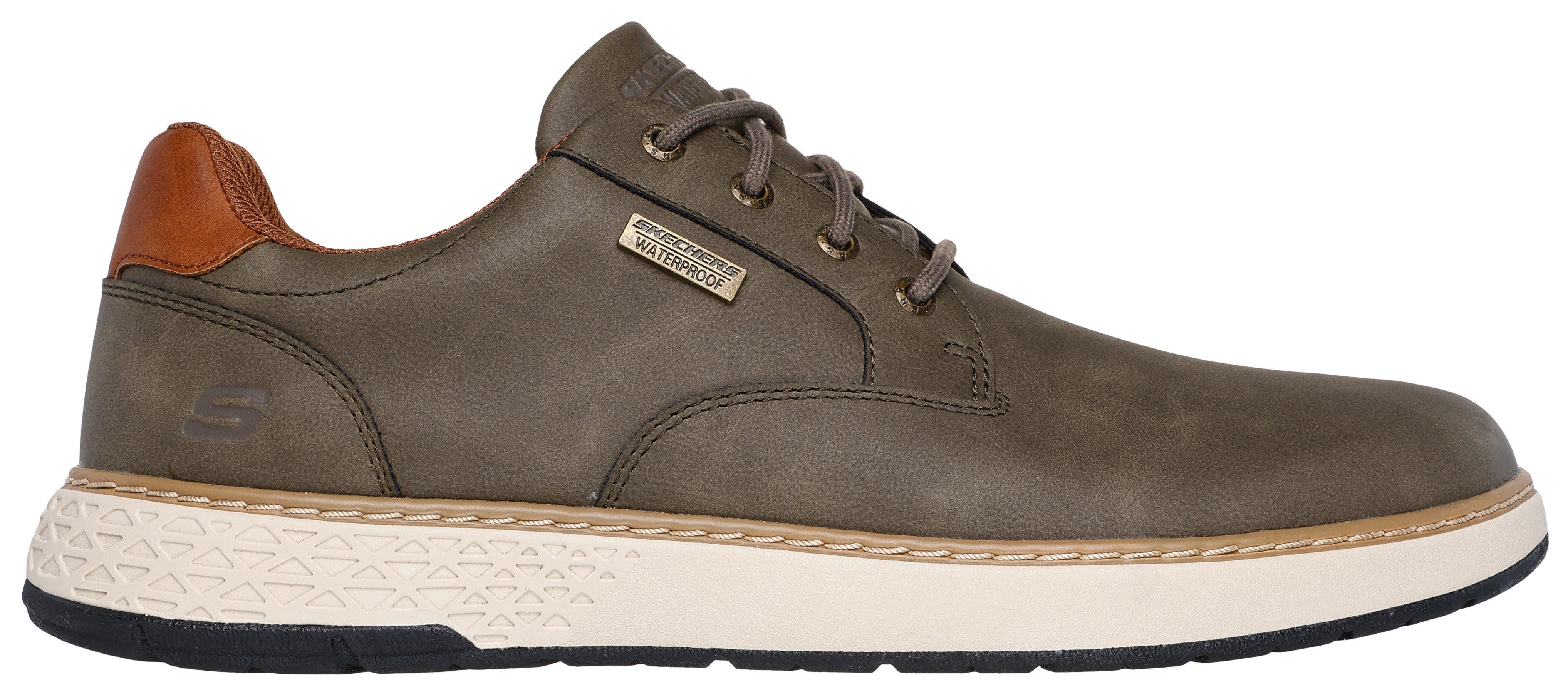 Skechers GARLAN Schnürschuh, Trekking Schuh, Sneaker, Freizeitschuh mit Kontrastnähten