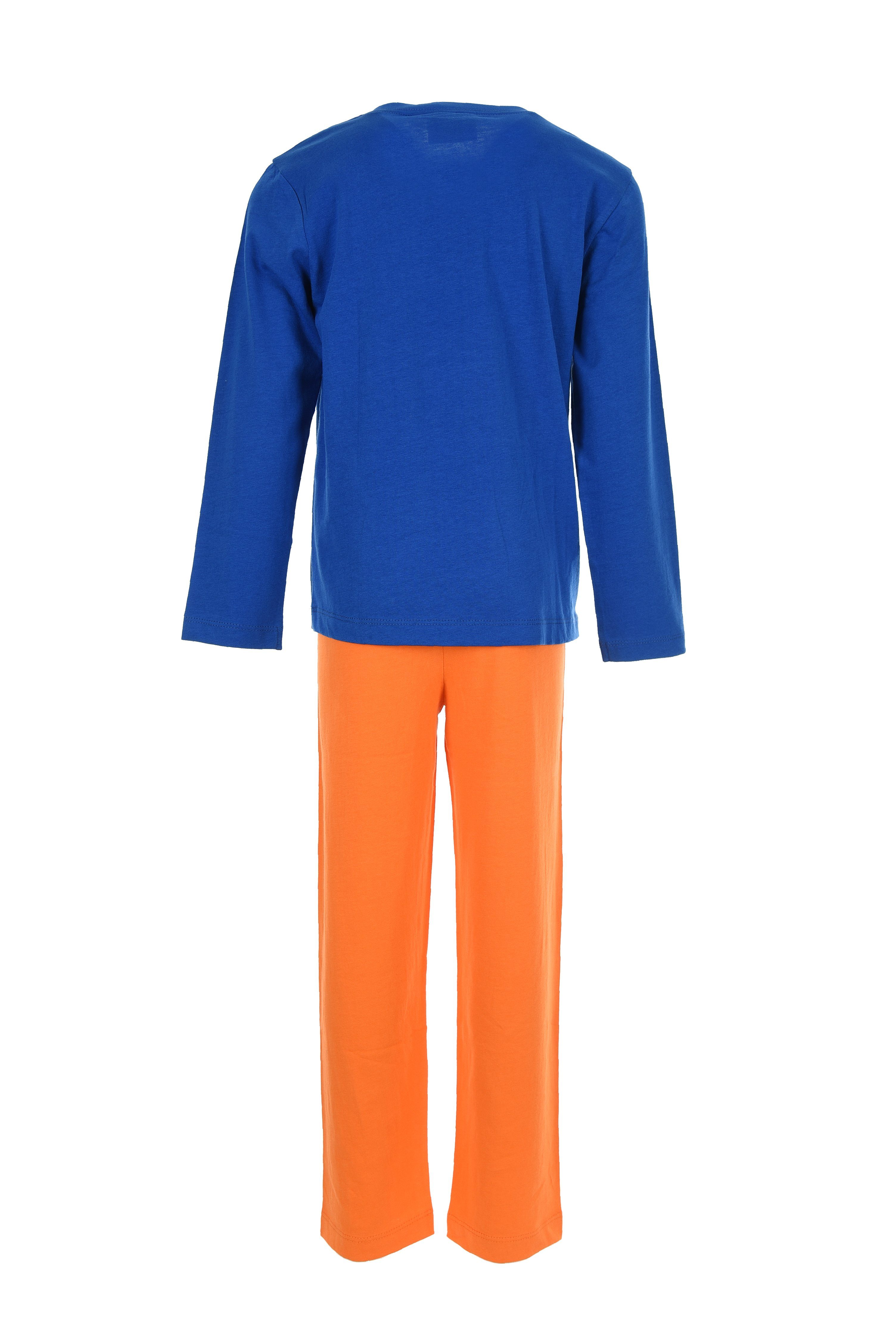 PAW Paw langarm Blau-Orange Schlafanzug Schlafanzug Patrol PATROL Jungen