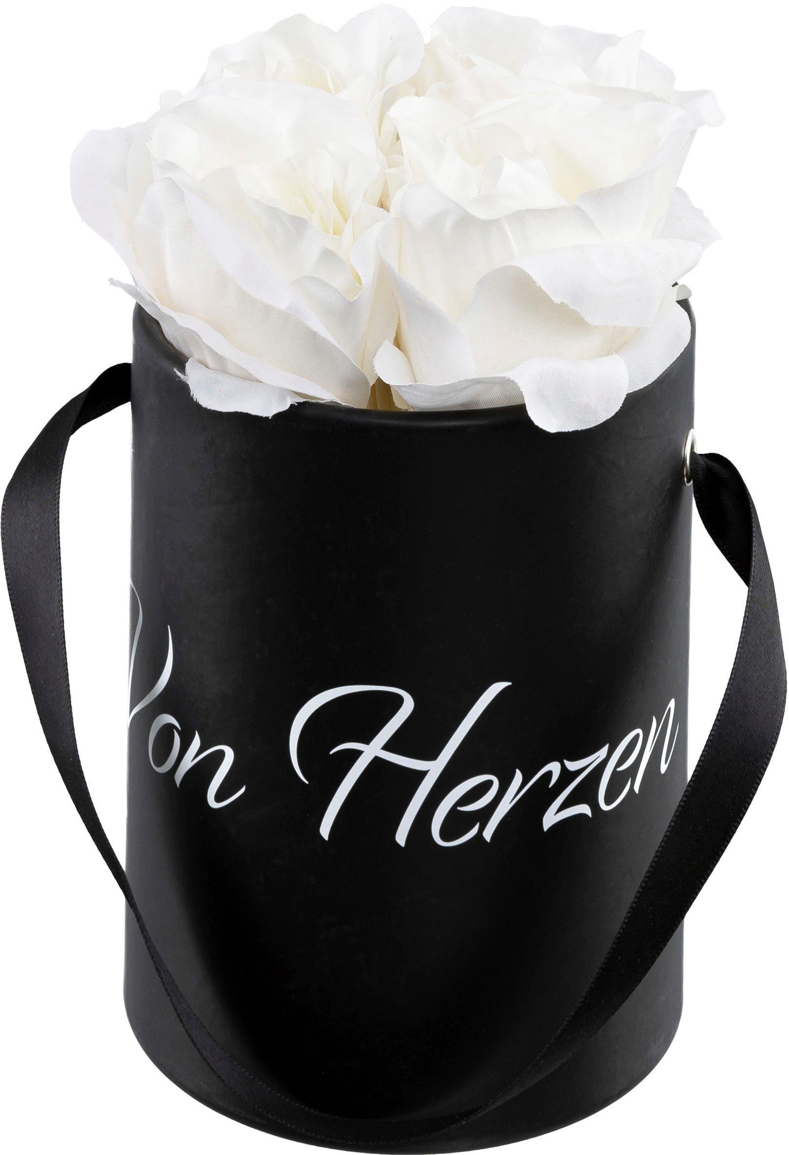 Kunstblume »Rosen in Box« Rose, Creativ green, Höhe 16,5 cm-HomeTrends
