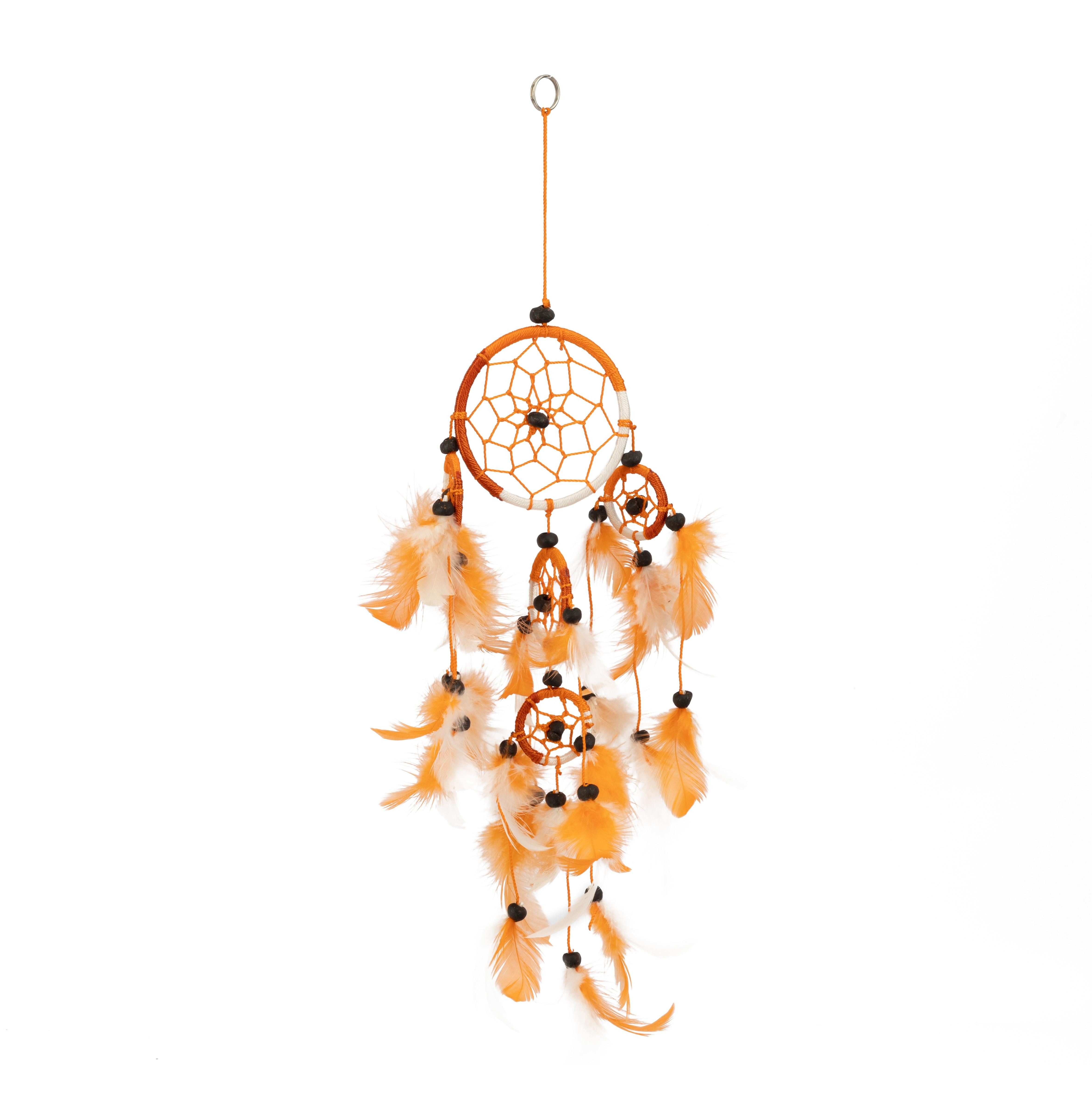 El Puente Traumfänger Traumfänger in Orange, Handmade, Fair Trade