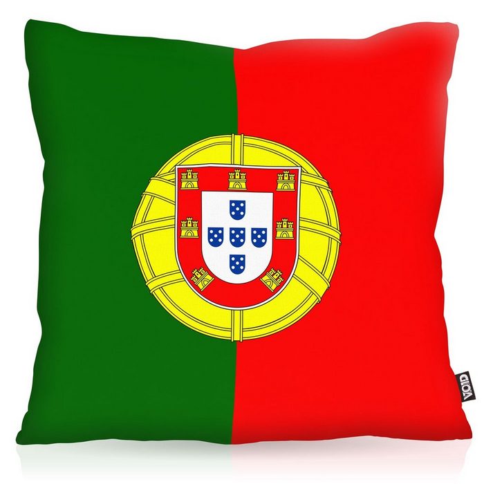 Kissenbezug VOID Sofa-Kissen Portugal Flagge Fahne Fan Fussball EM WM Sport
