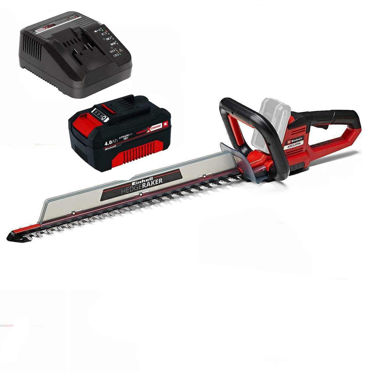 Einhell Akku-Heckenschere ARCURRA 18/55 mit Akku 4.0 Ah & Ladegerät 18V Power x-Change