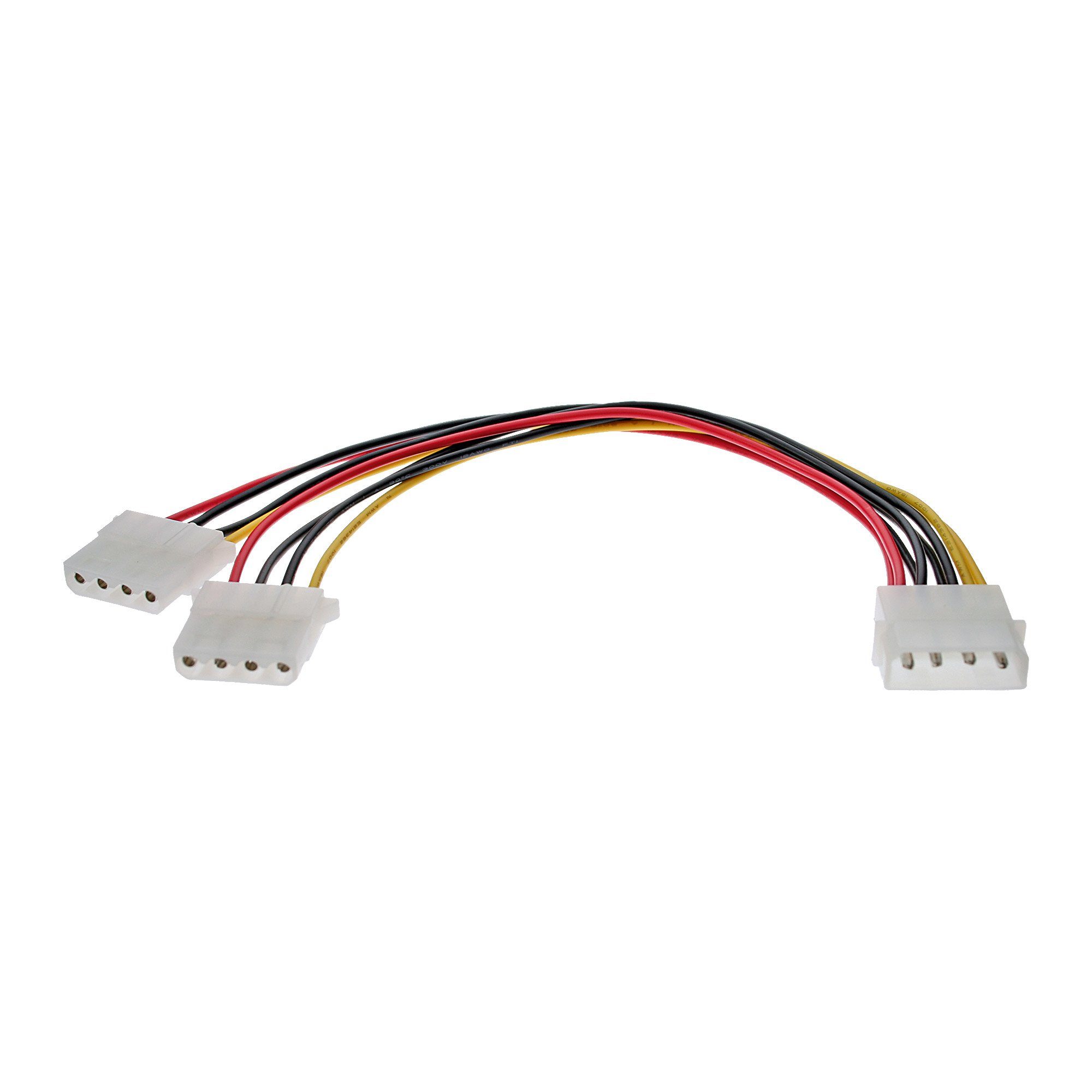 InLine® Strom Y-Kabel intern, 1x 5,25" an 2x 5,25", 0,20m Computer-Kabel