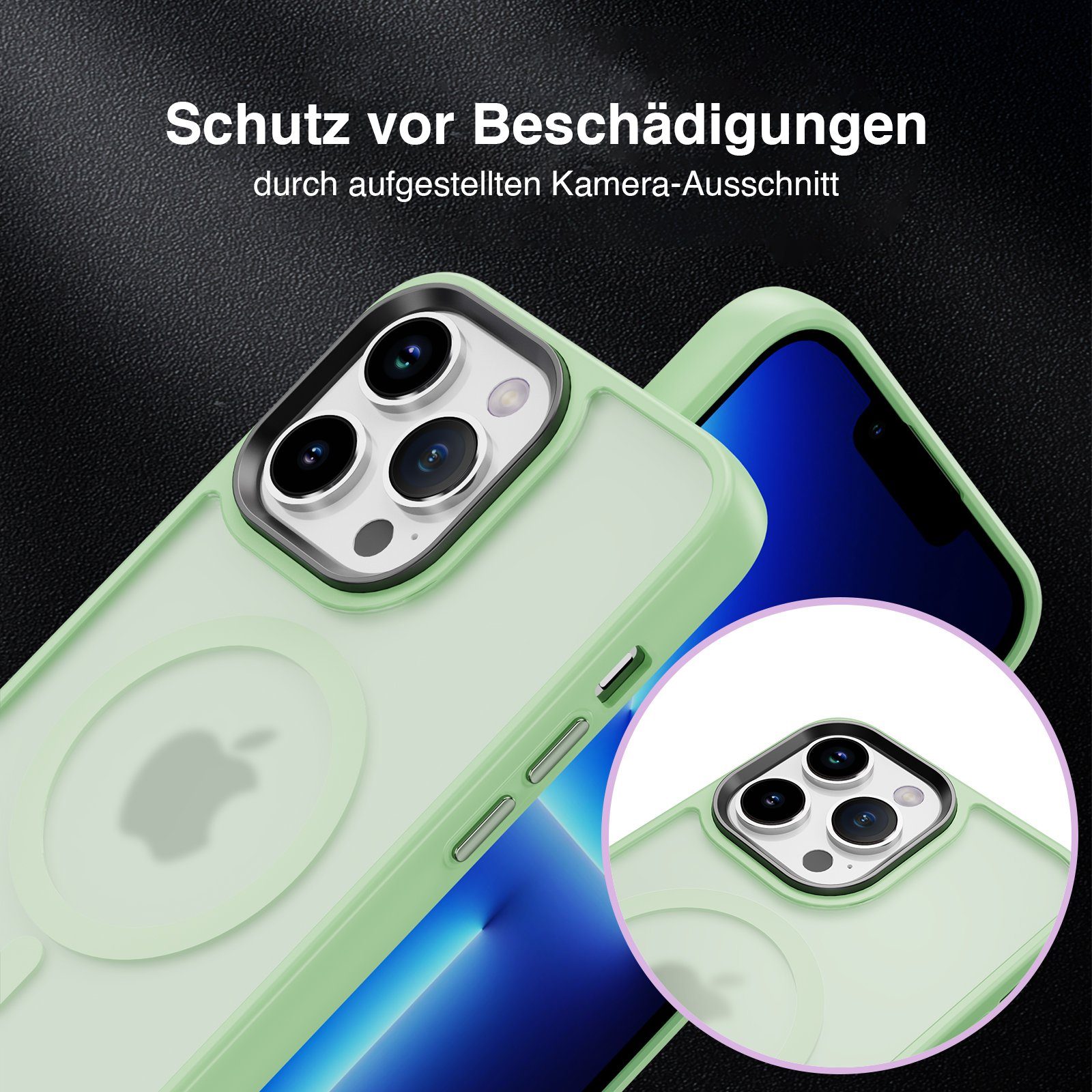 Tec-Expert Handyhülle Magnet Hülle für Apple iPhone 13 Pro Max 6.7 Zoll, 6.7, kompatibel zu Magsafe magnetisches Laden