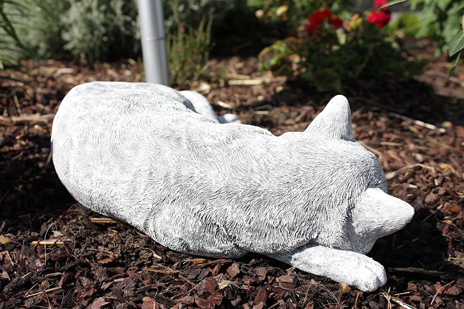 Stone and Style Gartenfigur Frostfeste Steinfigur große Katze schlafend – Bild 5 von 5