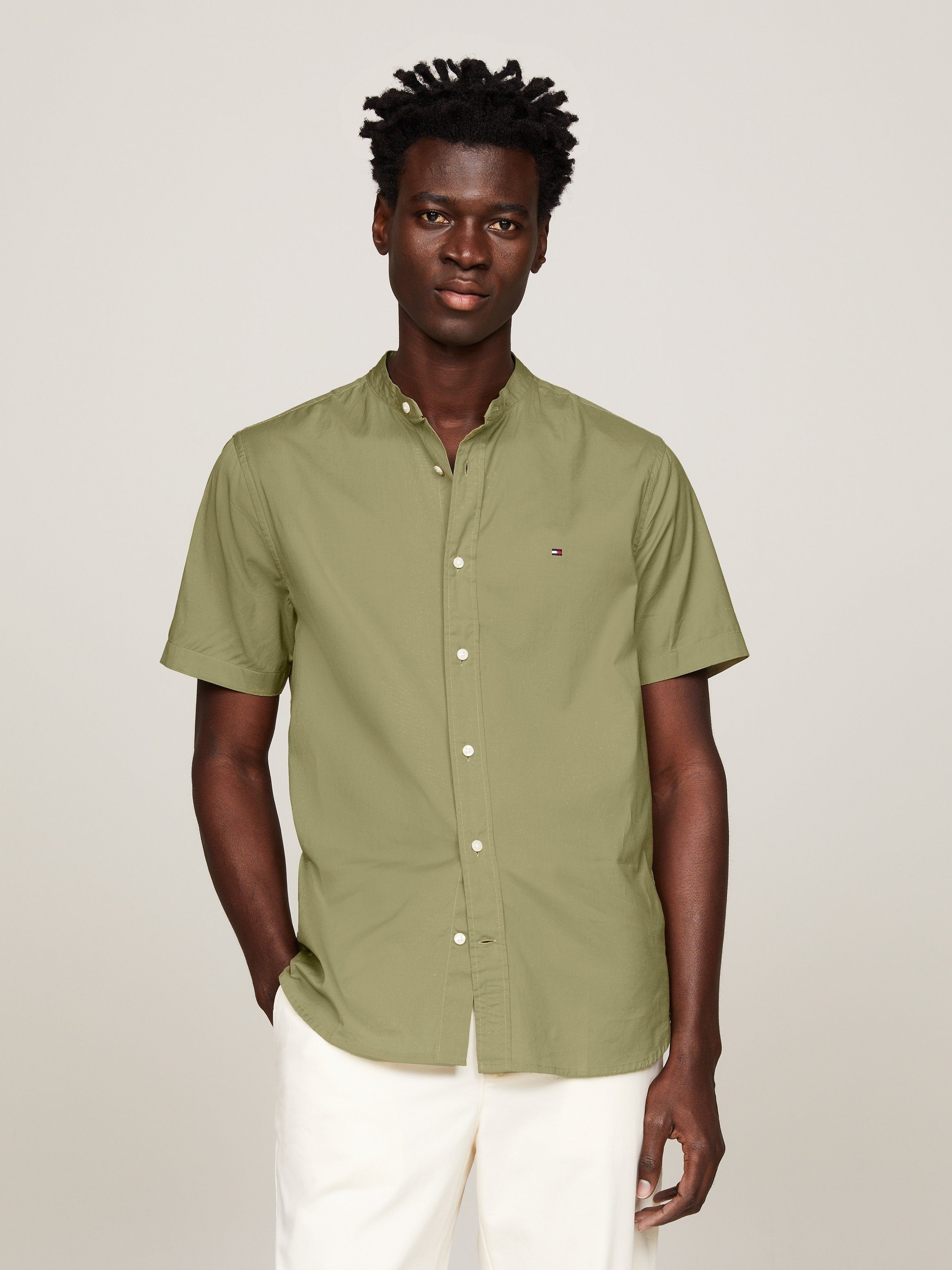 Tommy Hilfiger Kurzarmhemd FLEX POPLIN MAO günstig online kaufen