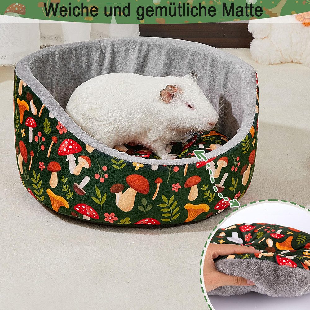 Ledander Tierbett Meerschweinchenbett,weiches Bett mit herausnehmbarer, dicker Matte, maschinenwaschbar, Meerschweinchen Decken,Zubehör für Meerschweinchen