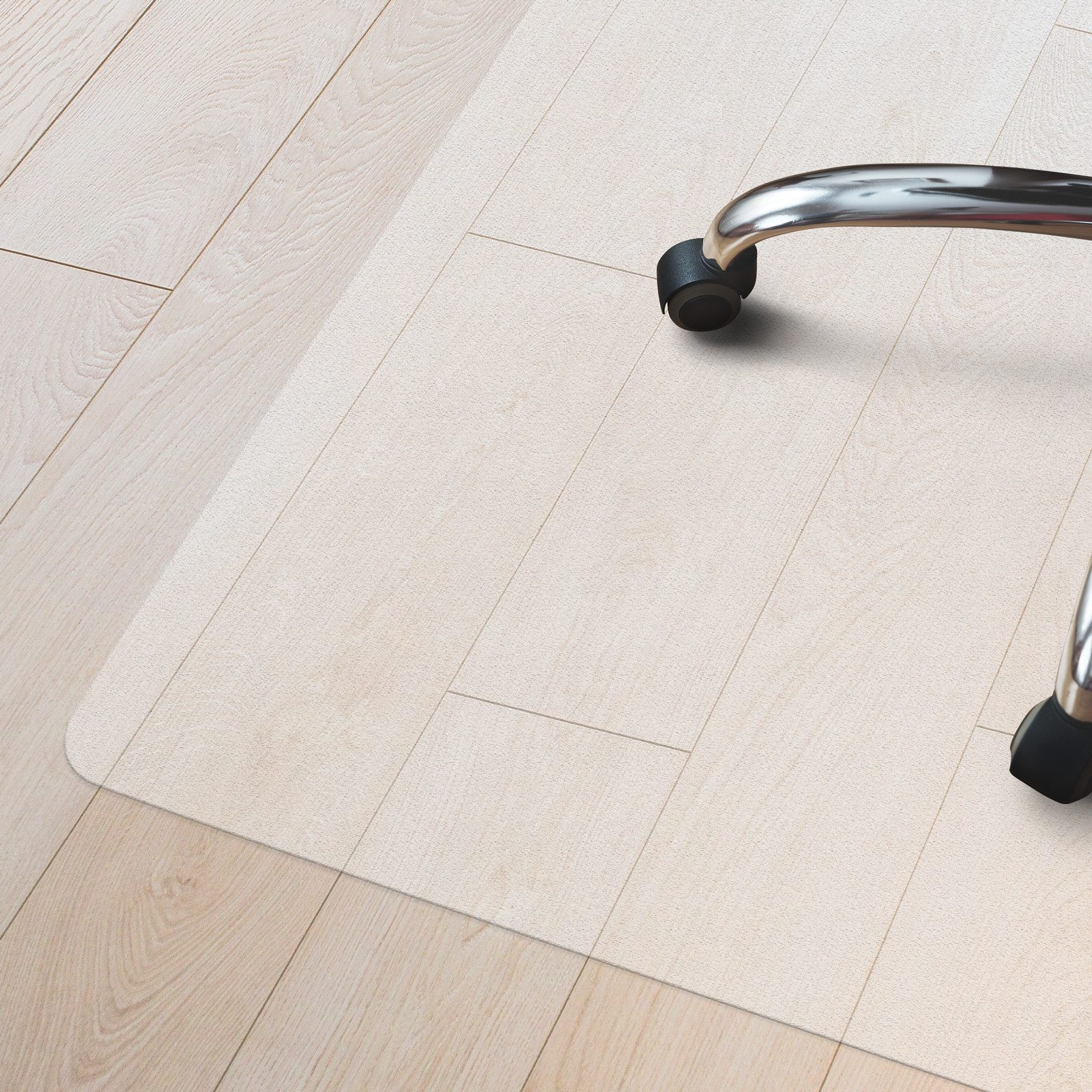 Floordirekt Bodenschutzmatte für Hartböden aus recyceltem PET, transparent