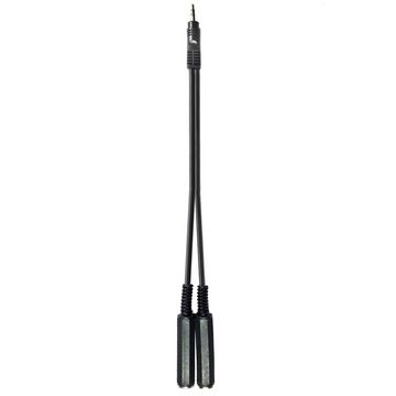 keepdrum YC006 Y-Adapter Klinke Splitter 2x Buchse 6,35mm - 1x Miniklinke Audio-Kabel, (29 cm)