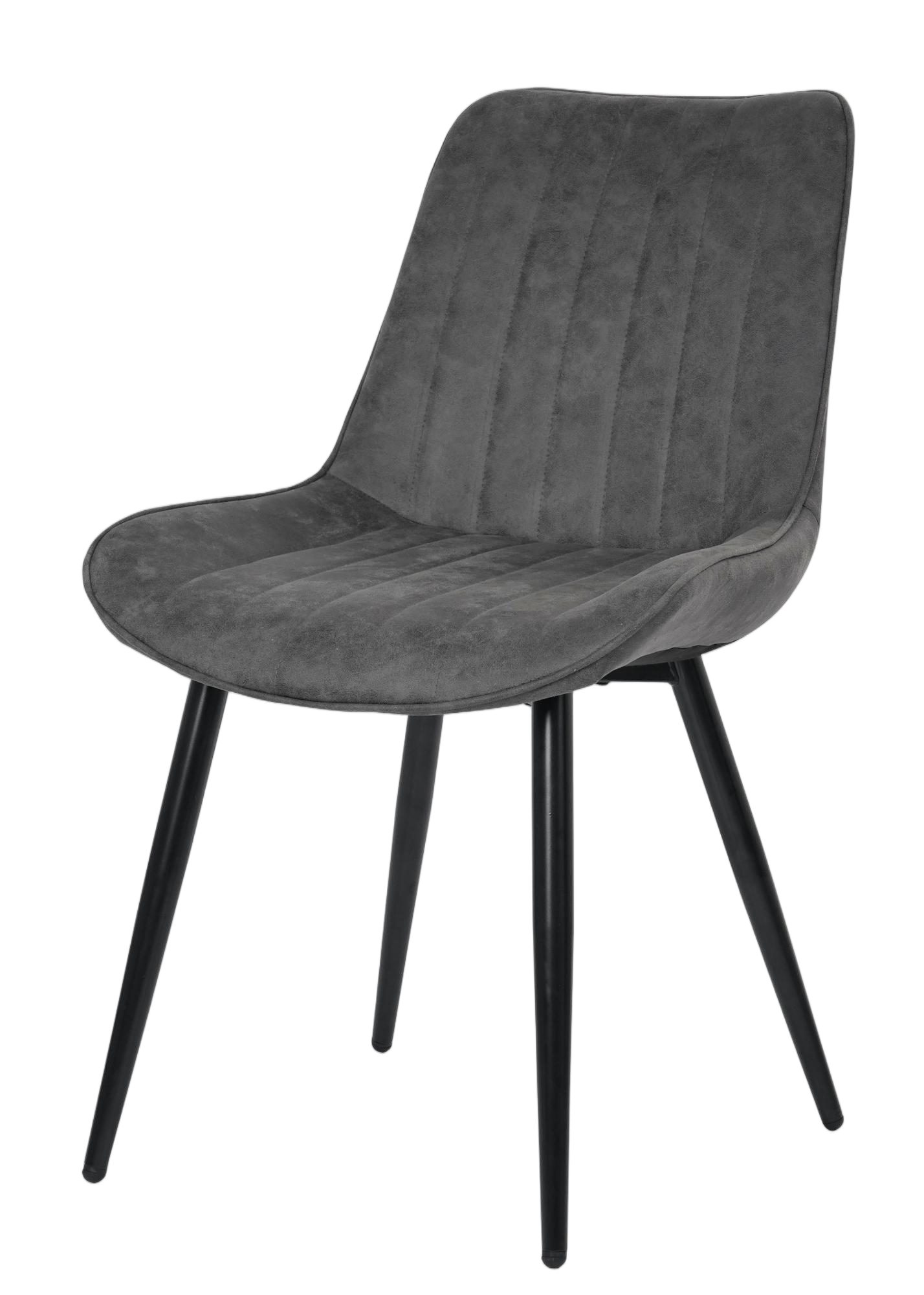 YOZI Esszimmerstuhl Esszimmerstuhl 6er Set Kunstleder Metallbeine gepolstert grau (6 St), 6er Set – Bild 5 von 5
