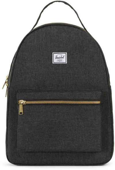 Herschel Freizeitrucksack Classic, Nova Mid-Volume, Black Crosshatch, mit 13-Zoll Laptopfach