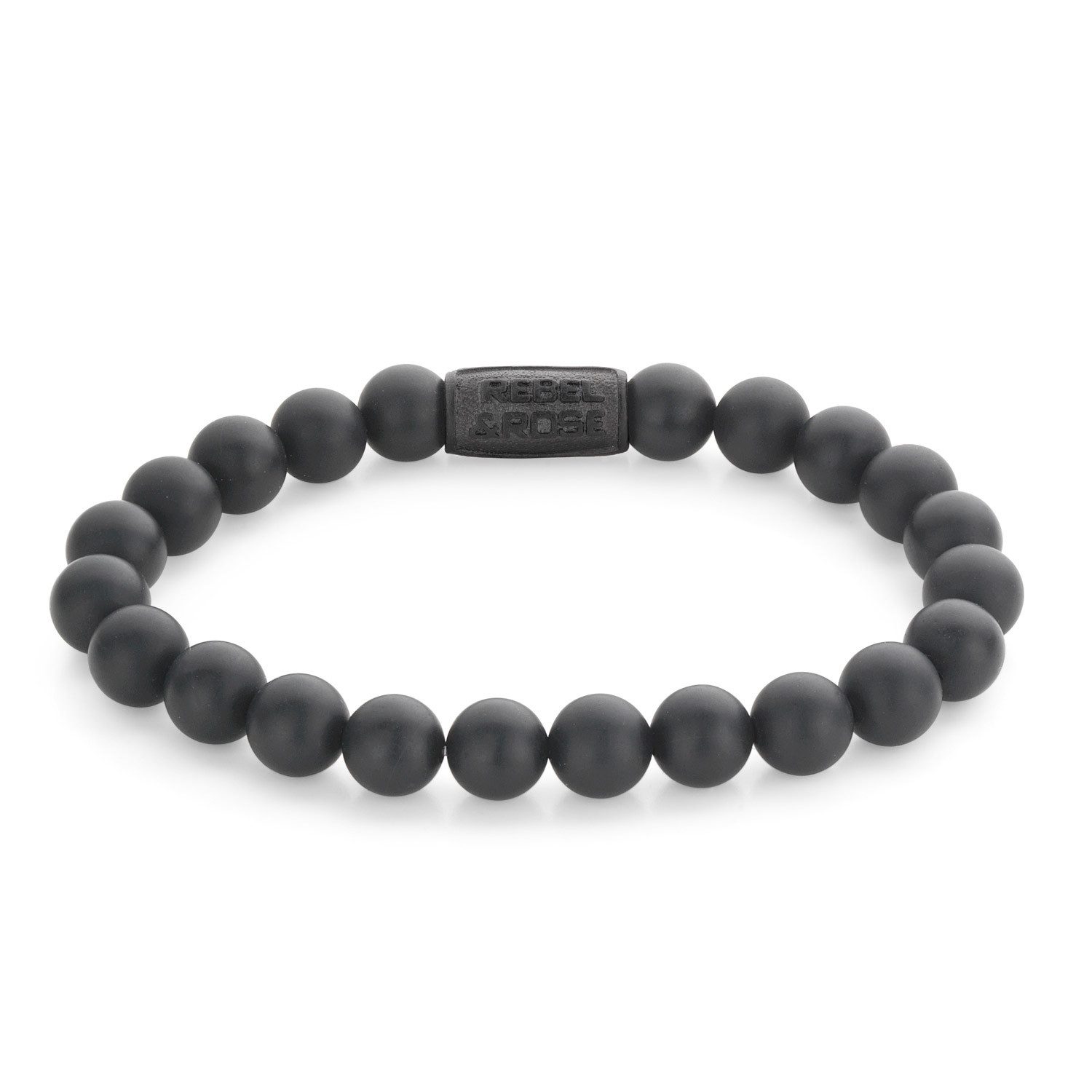 Rebel & Rose Edelstahlarmband Herren-Mad Panther Schwarz 8 mm