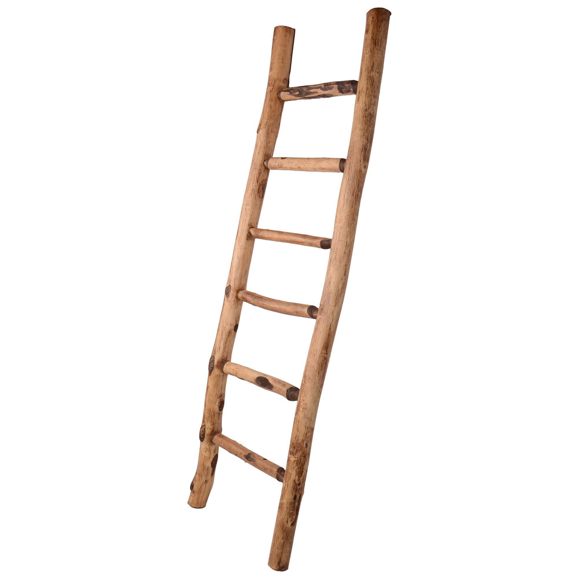 UNUS HOME Regalleiter Deko-Holzleiter (150cm, old look), Dekoleiter, Gartendeko, Pflanzenhalter, Handtuchleiter, Holzleiter