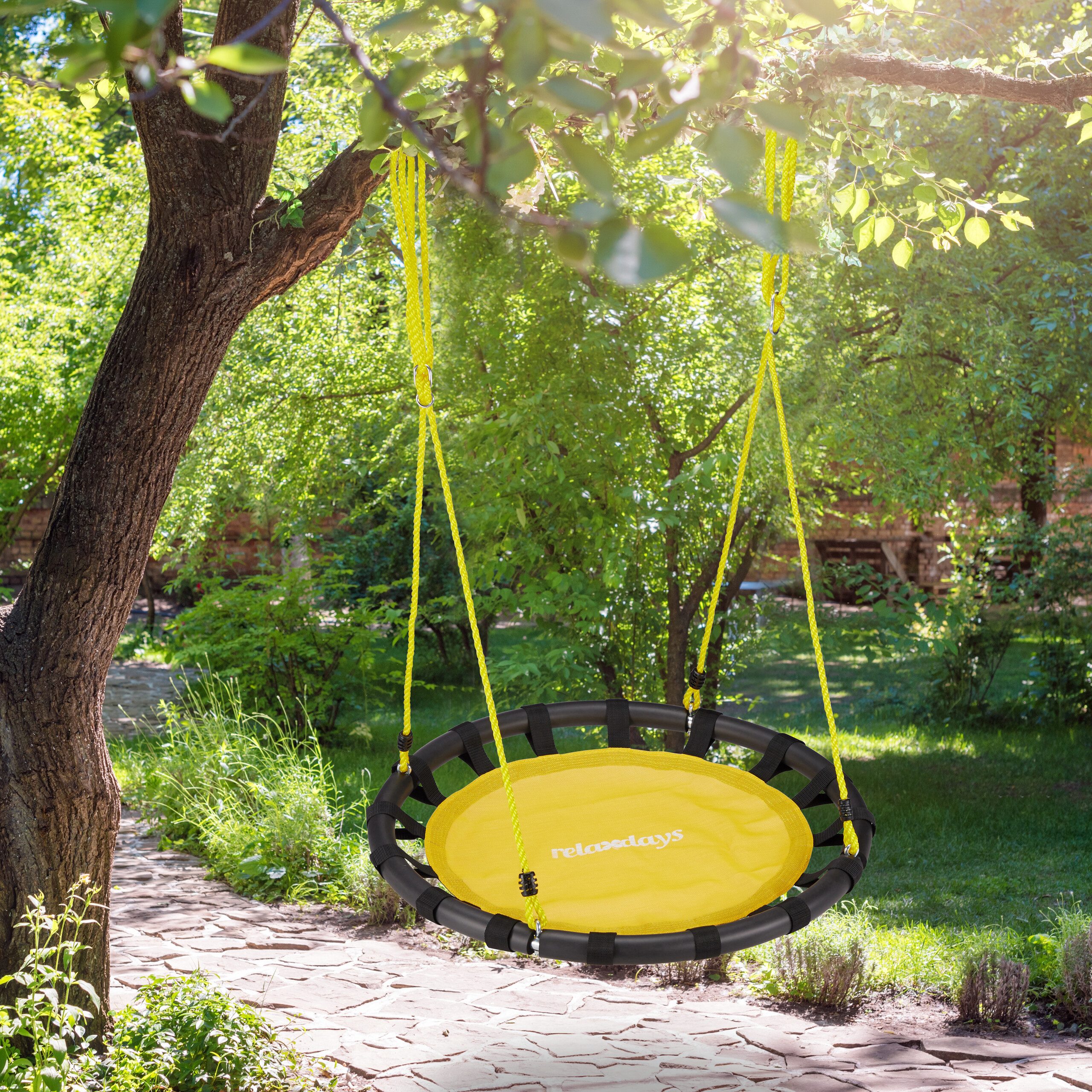 relaxdays Nestschaukel 80cm, Gelb günstig online kaufen
