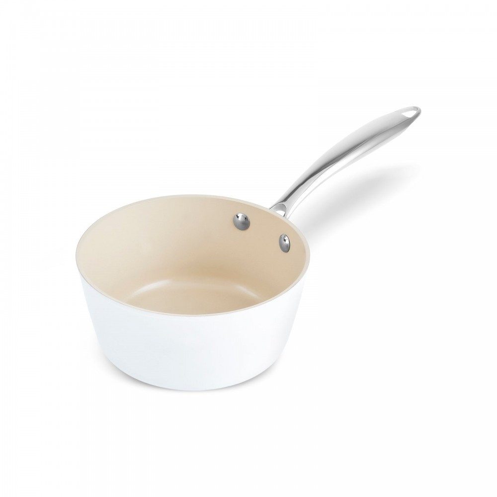Karaca Schmorpfanne Swiss Crystal Almond Cream Stielkasserolle mit Edelstahlgriff – Bild 5 von 5