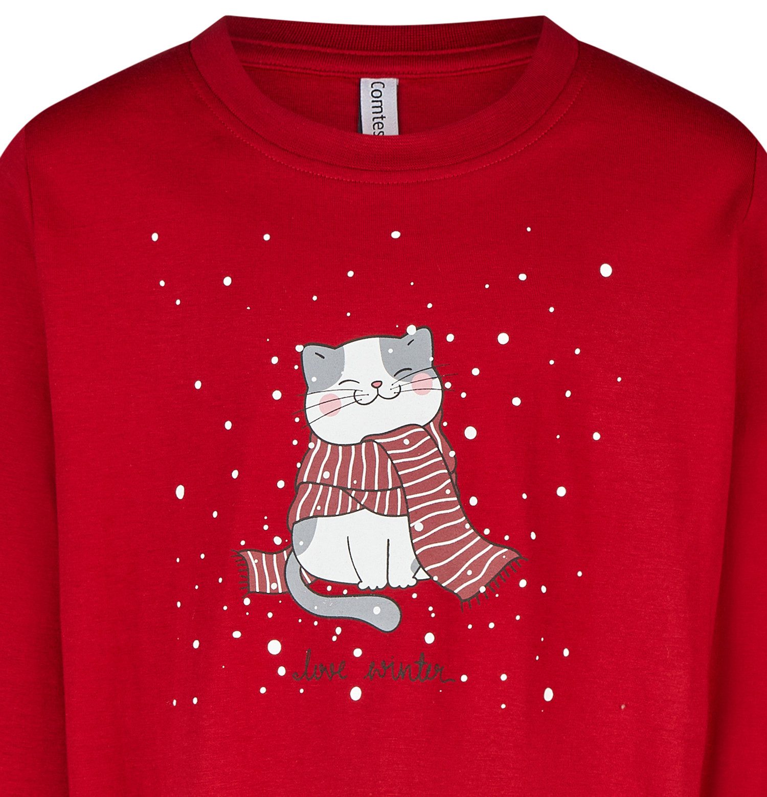 comtessa Nachthemd Iceberg Buddies (1-tlg., 1-teilig) Mädchen Sleepshirt lang Pyjama Langarm Baumwolle