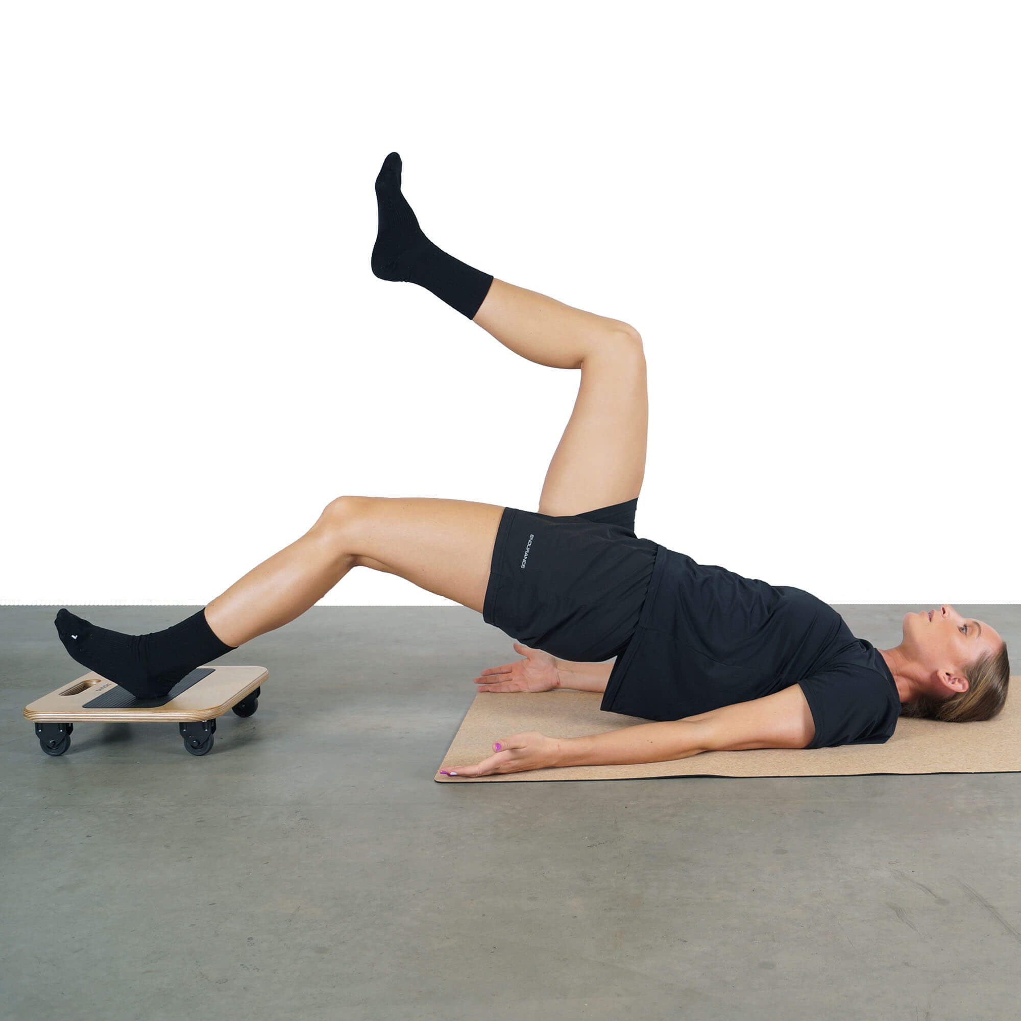 pedalo® Fußtrainer Beintrainer I Sprint-Board I Kraft I Training I Fitness (Stück, Polster austauschbar), Herausnehmbares Softpad, Rollen Bockrollen, mit eingefrästem Grif