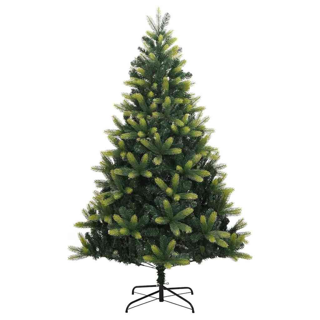 vidaXL LED Baum Künstlicher geflammter Weihnachtsbaum 150 LEDs Grün 150 cm