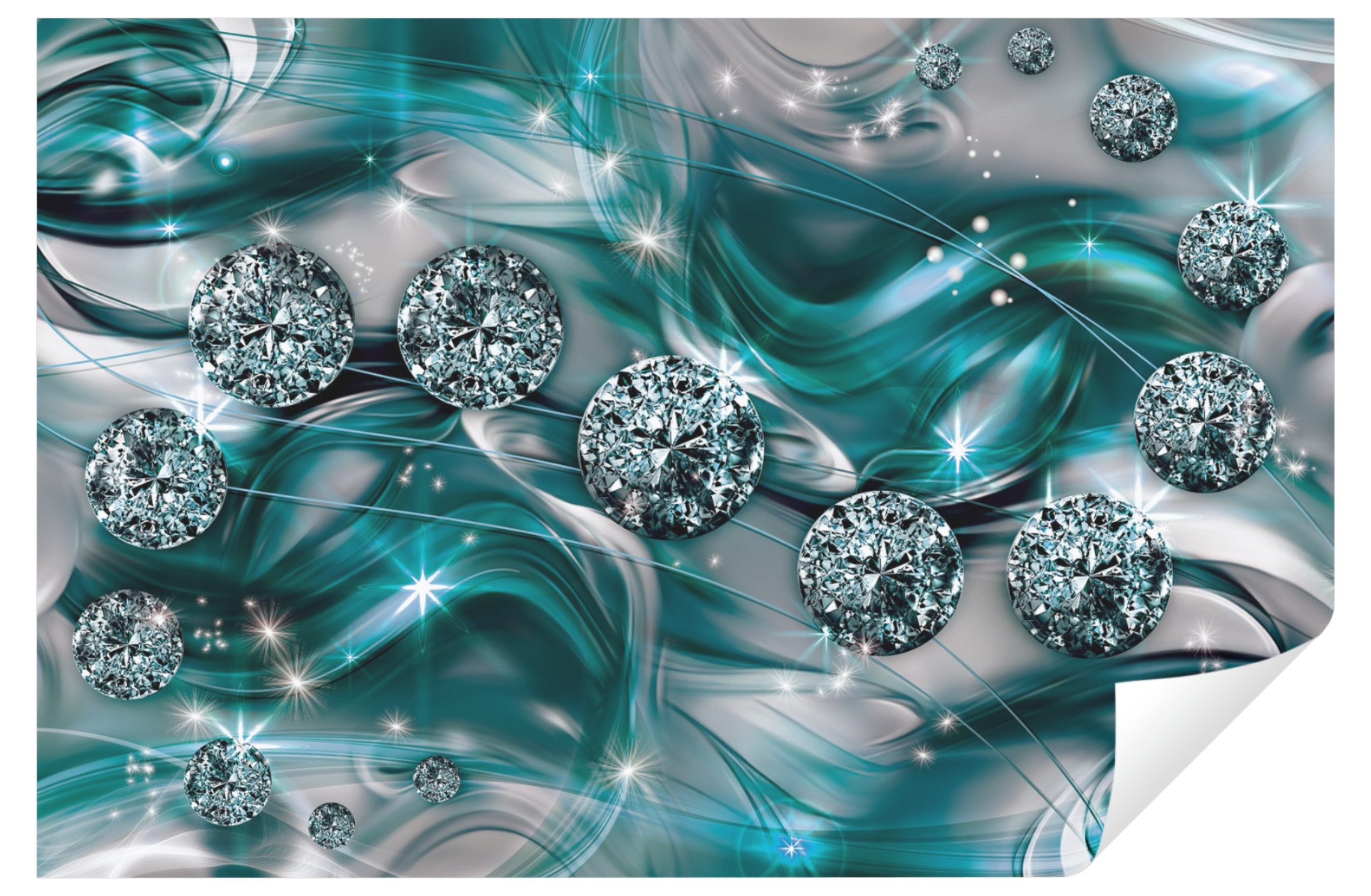 Wallarena Fototapete Diamanten Abstraktion Vlies Tapete Wohnzimmer Schlafzi günstig online kaufen