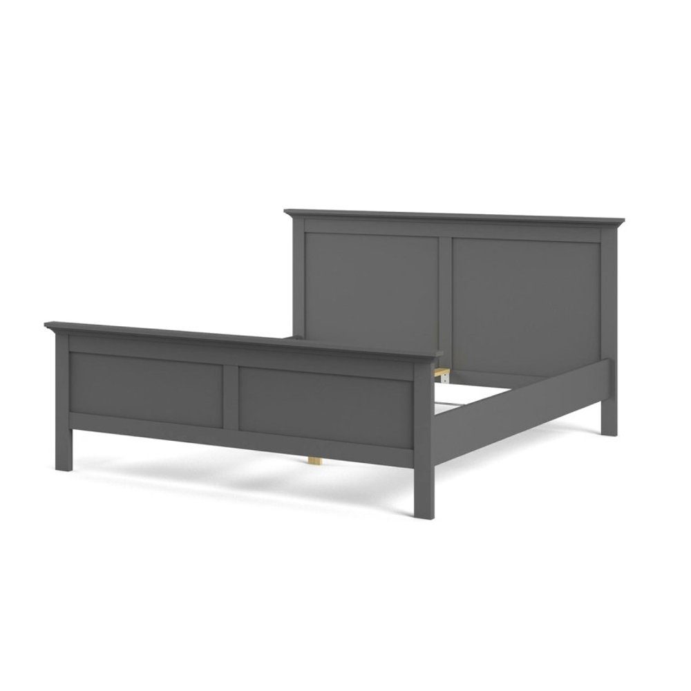 ebuy24 Bett Venedig doppelbett 180x200 cm, matt grau. (1-tlg)