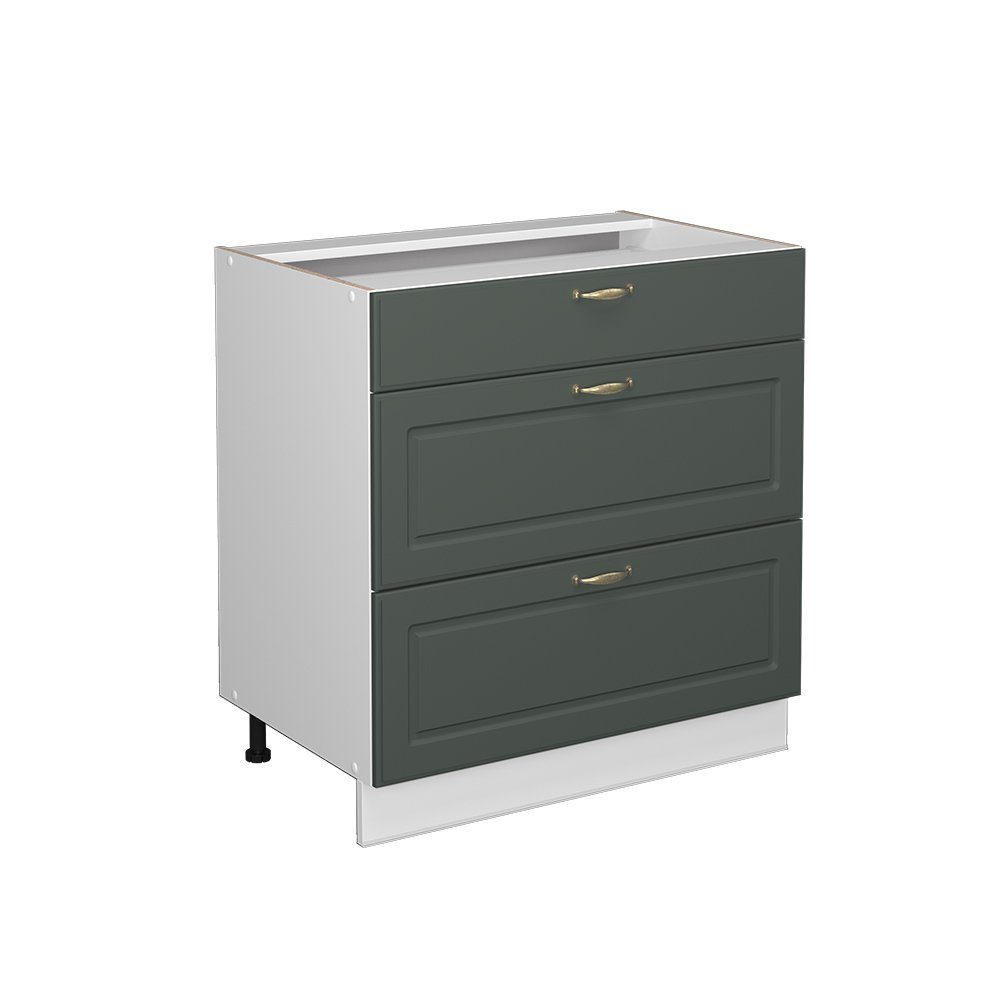 Vicco Midischrank Fame-Line Grün-Gold LH/Weiß 80x82cm günstig online kaufen