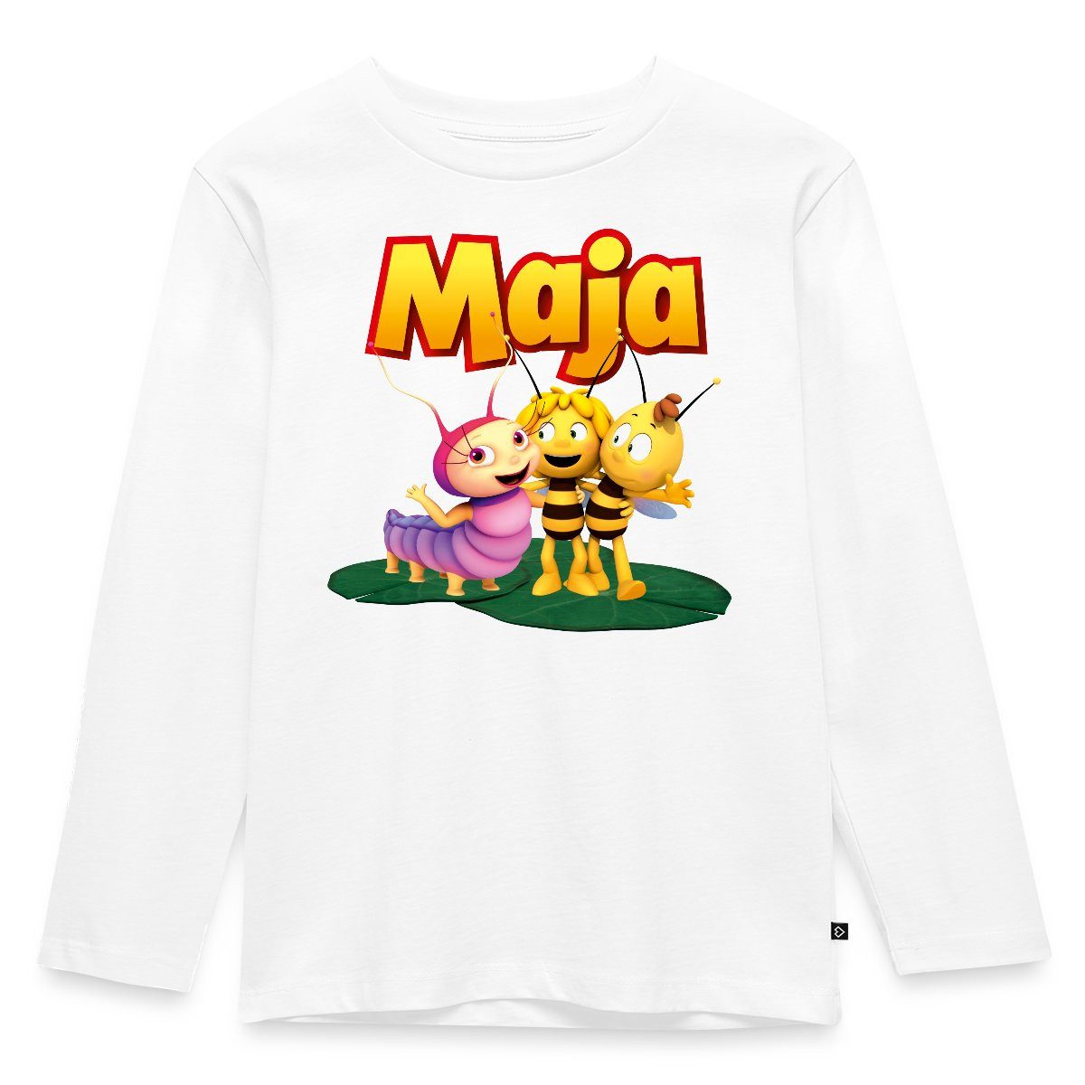 Spreadshirt T-Shirt Biene Maja mit Willi und Raupe Ulla Kinder Premium Langarmshirt (1-tlg)