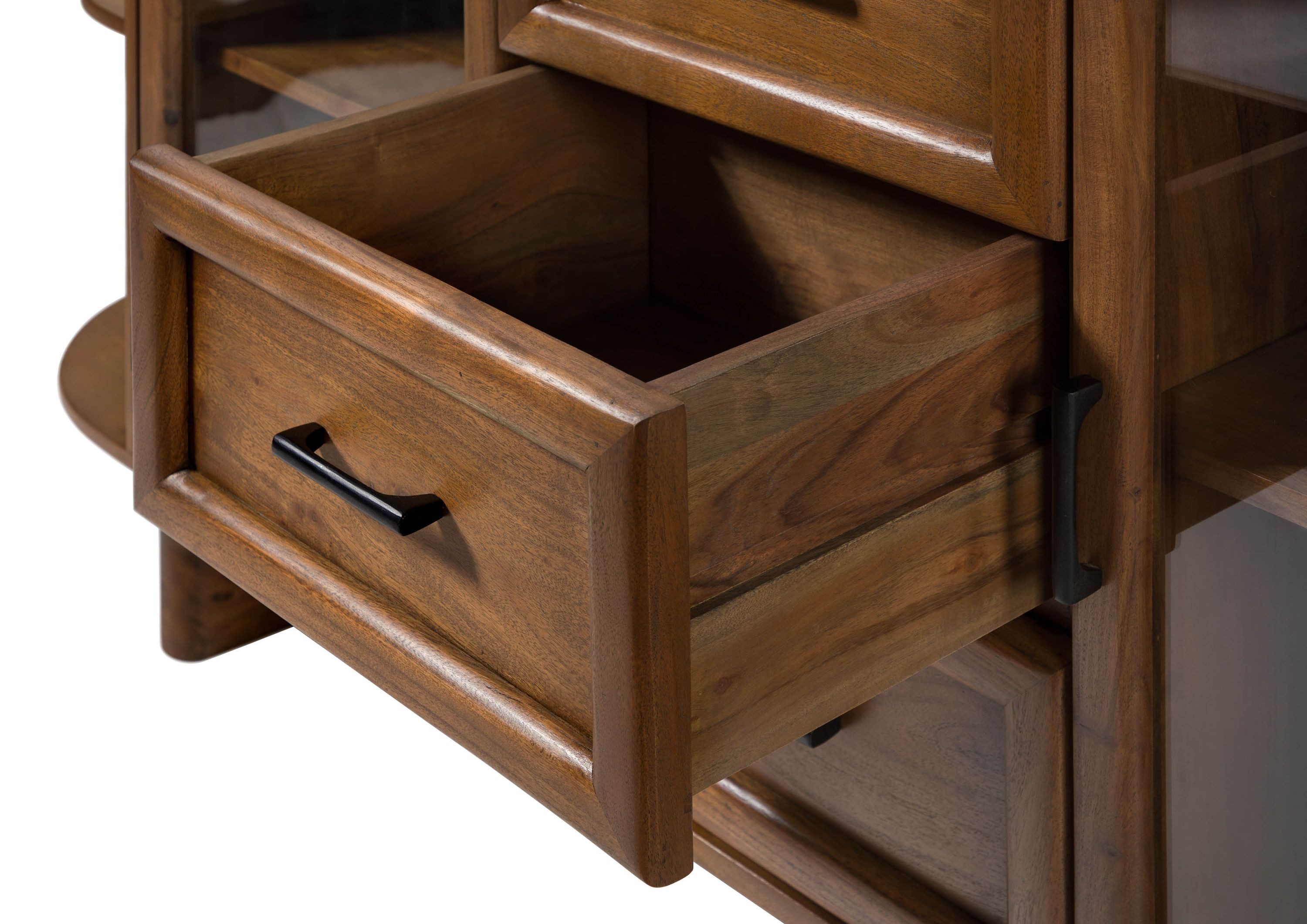 Massivmoebel24 Sideboard MADRID (Massivholz), Akazie 175x40x80 natur lackiert MADRID #55