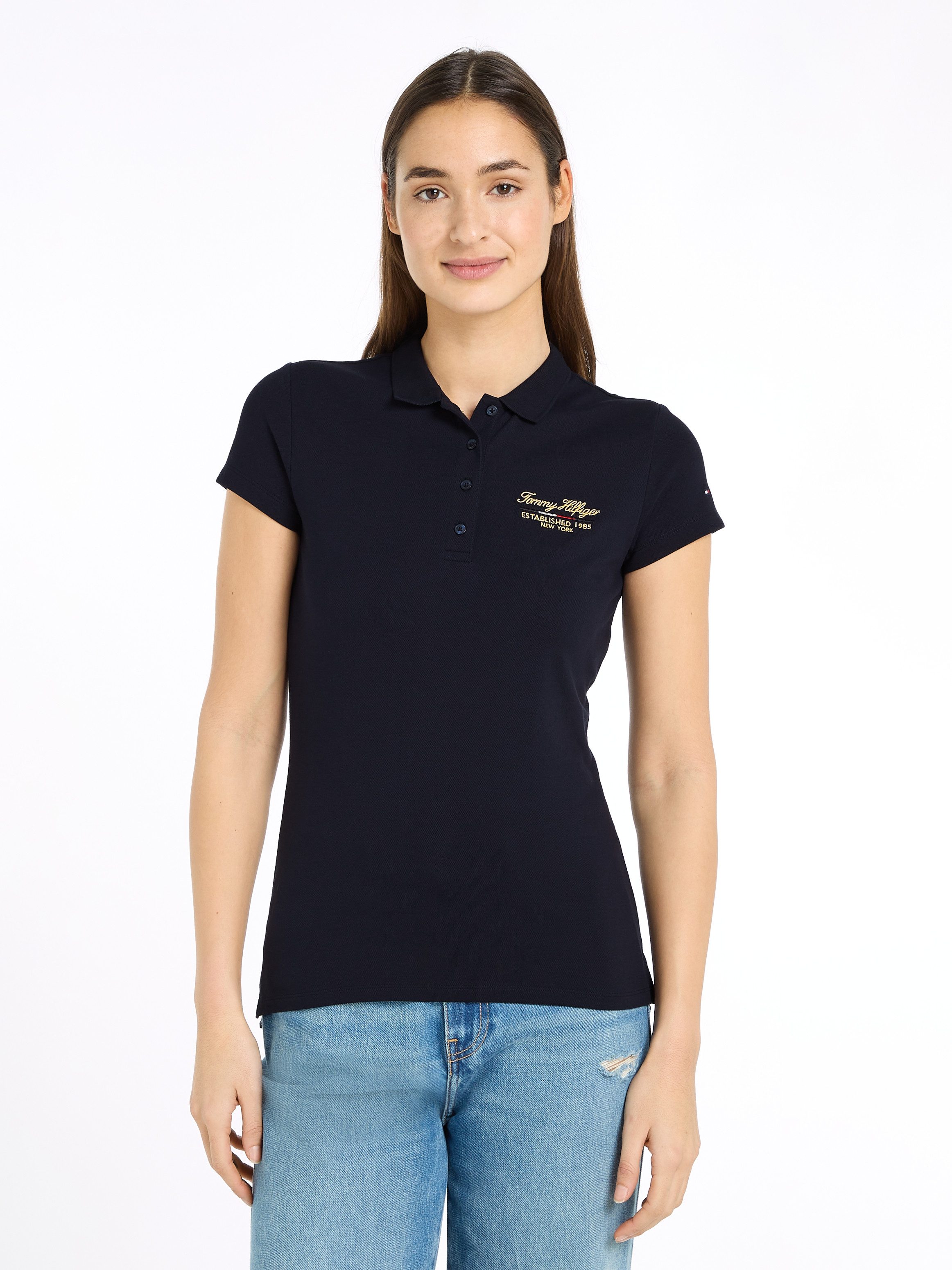 Tommy Hilfiger Poloshirt SLIM SCRIPT GRAPHIC günstig online kaufen