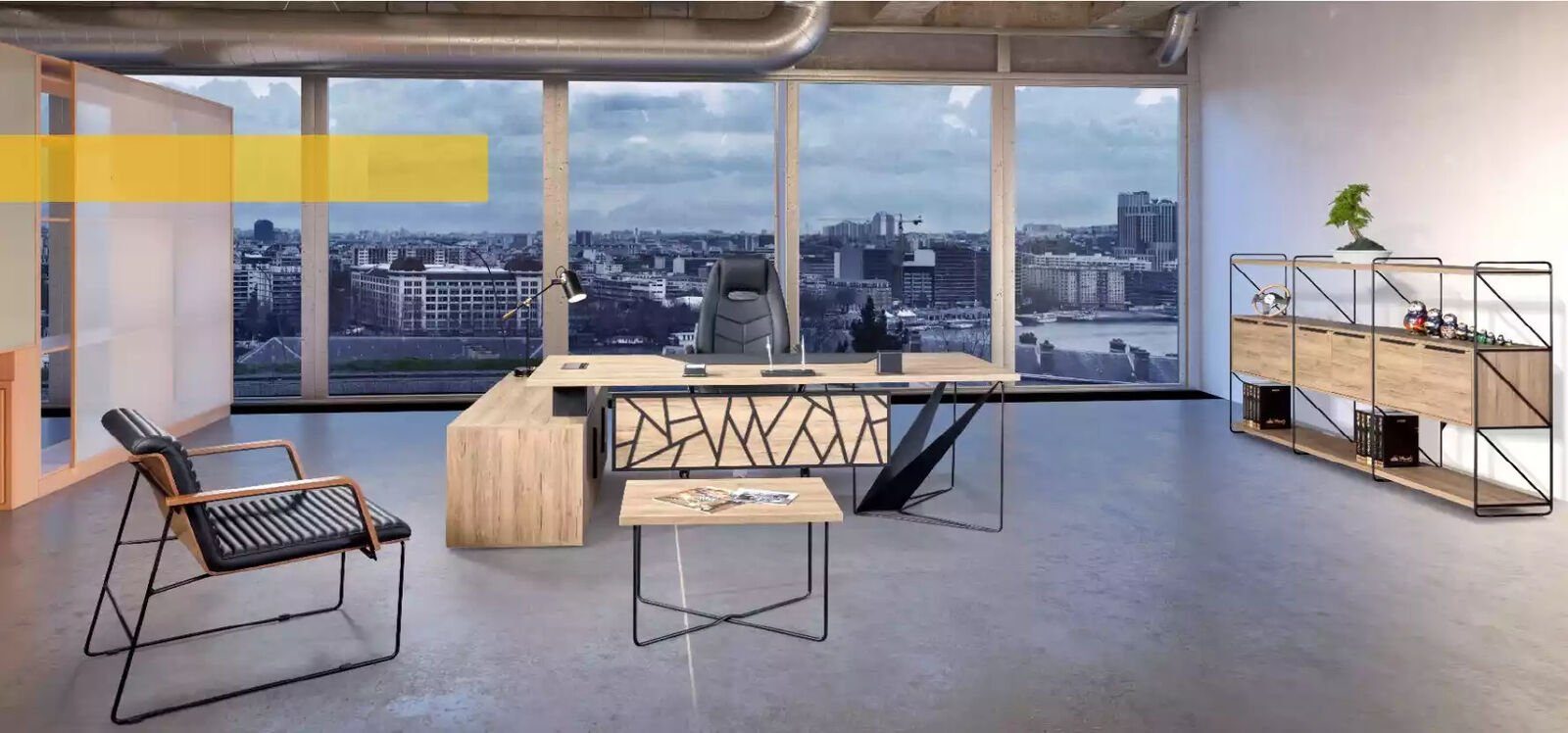 Holzmöbel 1x in nur Couchtisch), Metall (1-St., Made Arbeitszimmer Europa Couchtisch JVmoebel Einrichtung Büromöbel Couchtisch