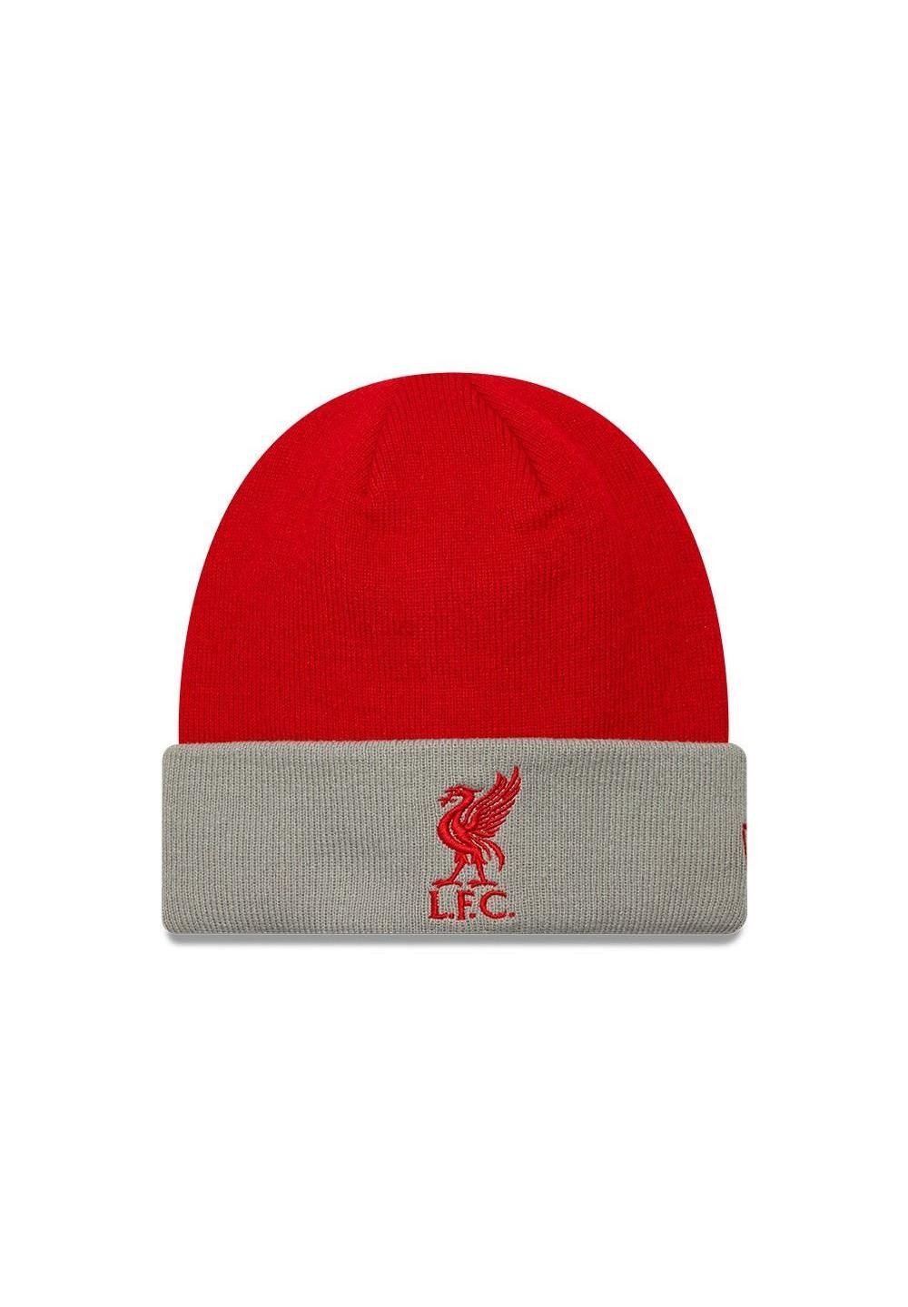New Era Bommelmütze Liverpool FC New Era Contrast Cuff Beanie Rot Grau (1-St)