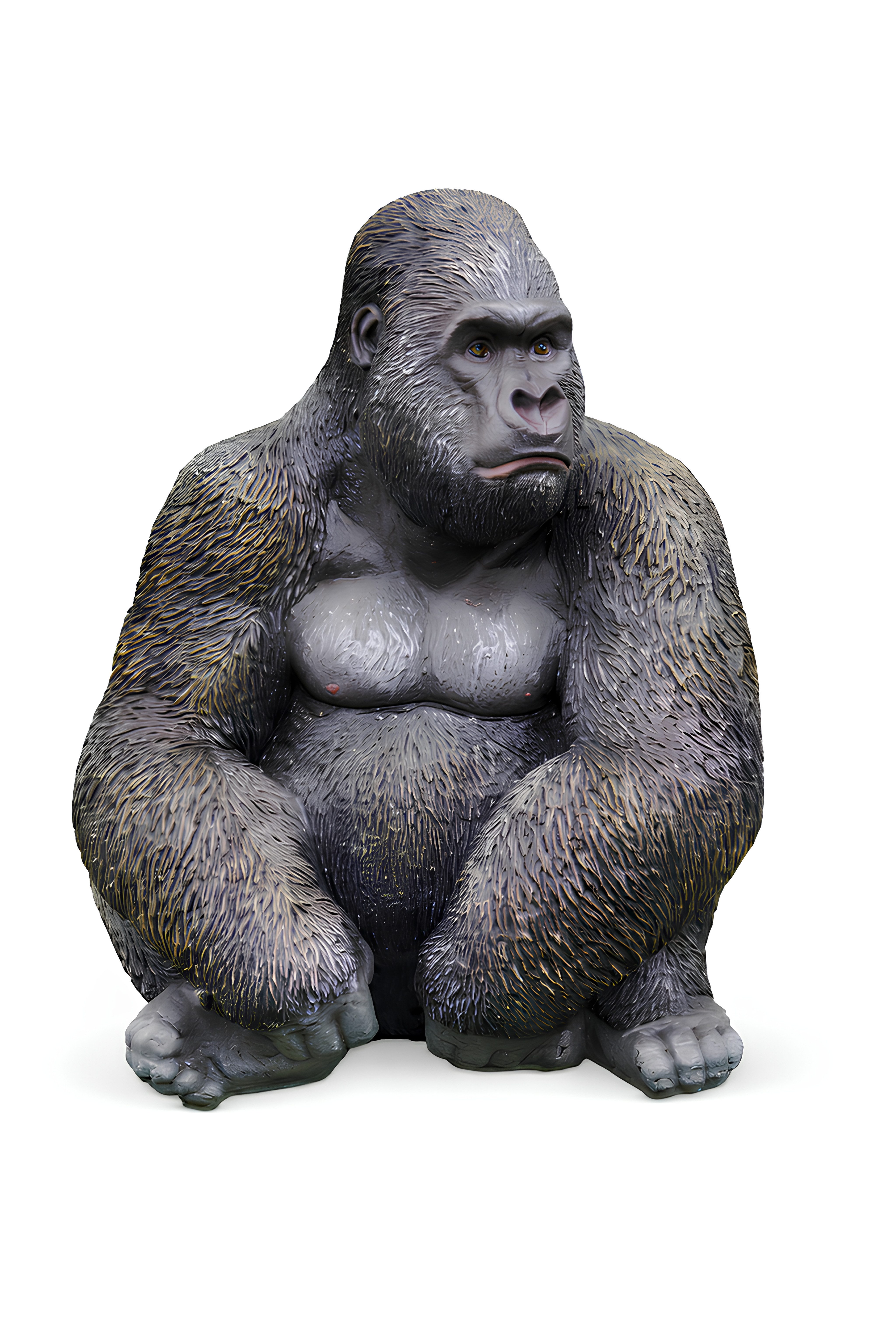 JVmoebel Dekofigur Stilvolle Gorilla Skulptur Designer Dekofigur für Garten Deko Sofort (1 St), Made in Europa