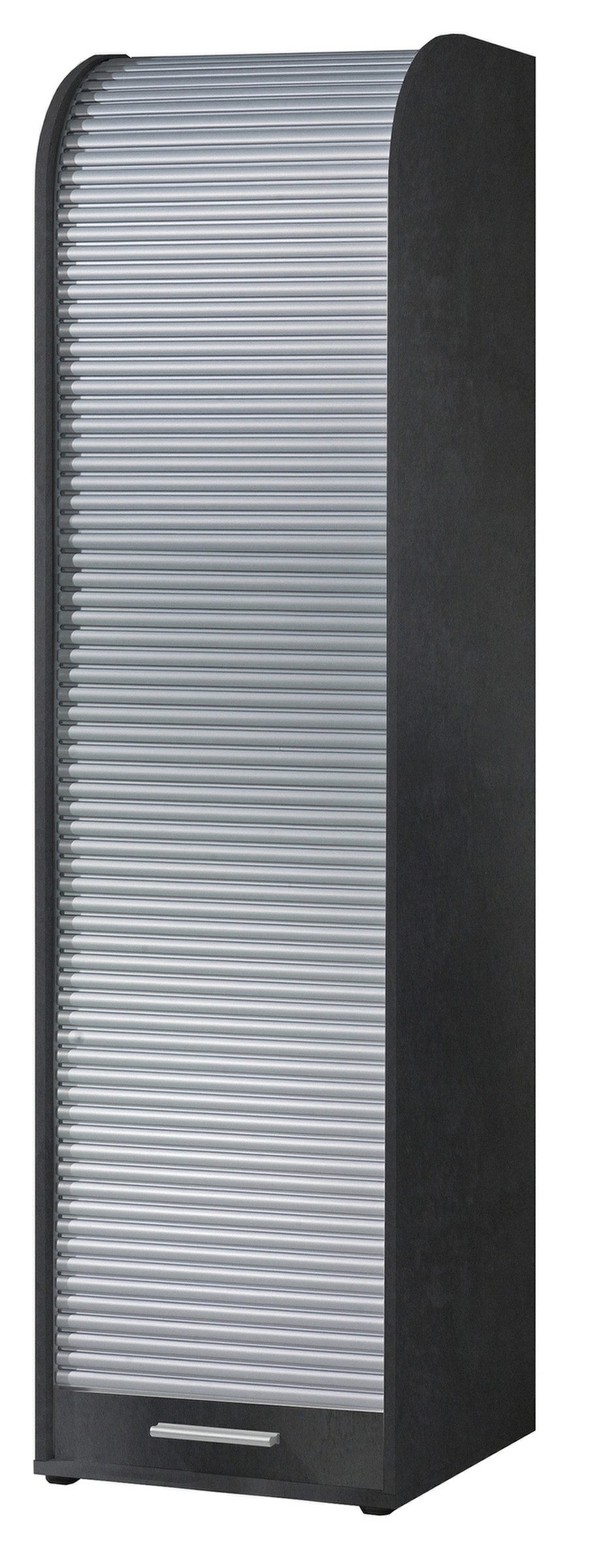 freiraum Jalousieschrank Organizer 3 Böden, schwarzstahl Dekor / silber - 45x164x40 (BxHxT)