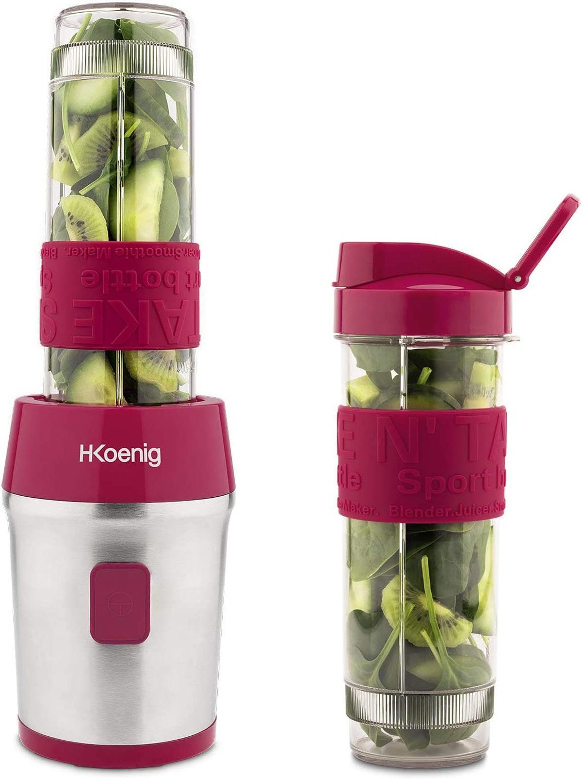 H.Koenig Smoothie-Maker SMOO10 Mini Standmixer, violett, 300 W