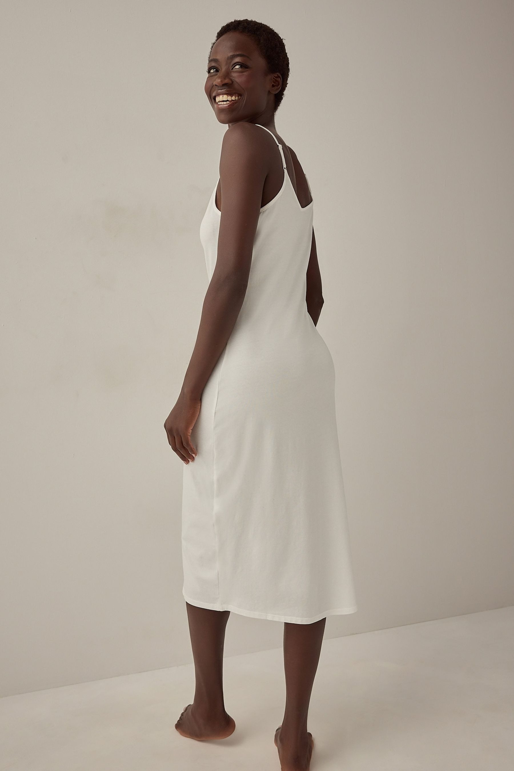 Next Unterkleid Langes Unterkleid aus Baumwolle, 2er-Pack (2-tlg)
