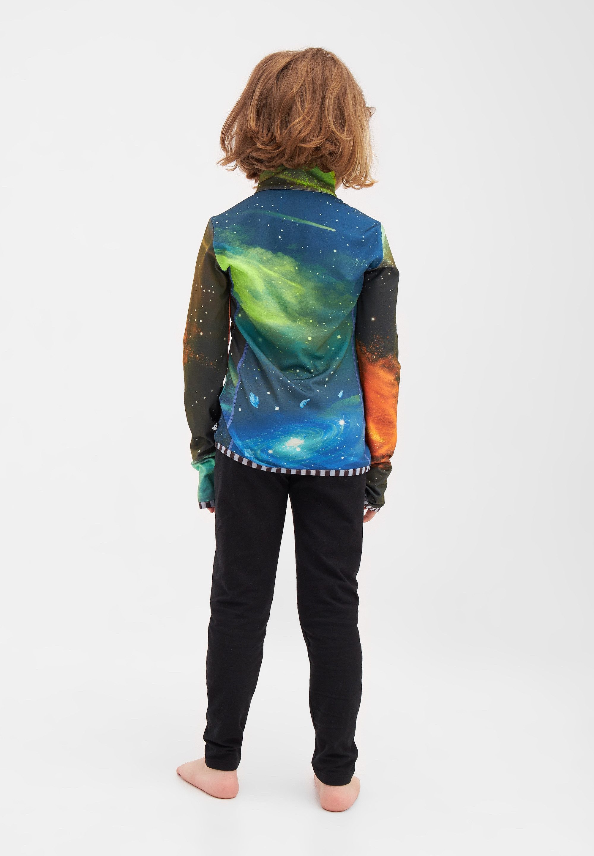 WeeDo Langarmshirt SPACE Feuchtigkeitsregulierendes Funktionsshirt für Kinder