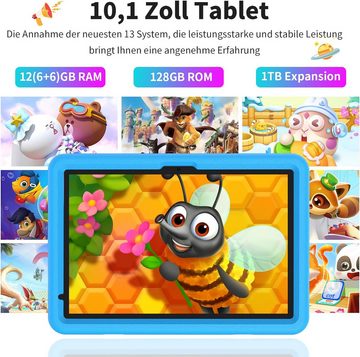 VASOUN Multimedia-Unterhaltung Tablet (10", 128 GB, Android 13, 2,4G+5G, Für Kinder,8000 mAh, Kindersicherung, vorinstallierte Kindersoftware)