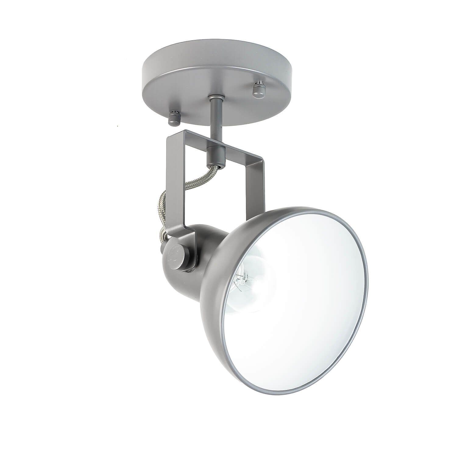 Licht-Erlebnisse Deckenstrahler DALLAS, ohne Leuchtmittel, Spot Lampe Deckenstrahler Metall Anthrazit Leselicht Lampe