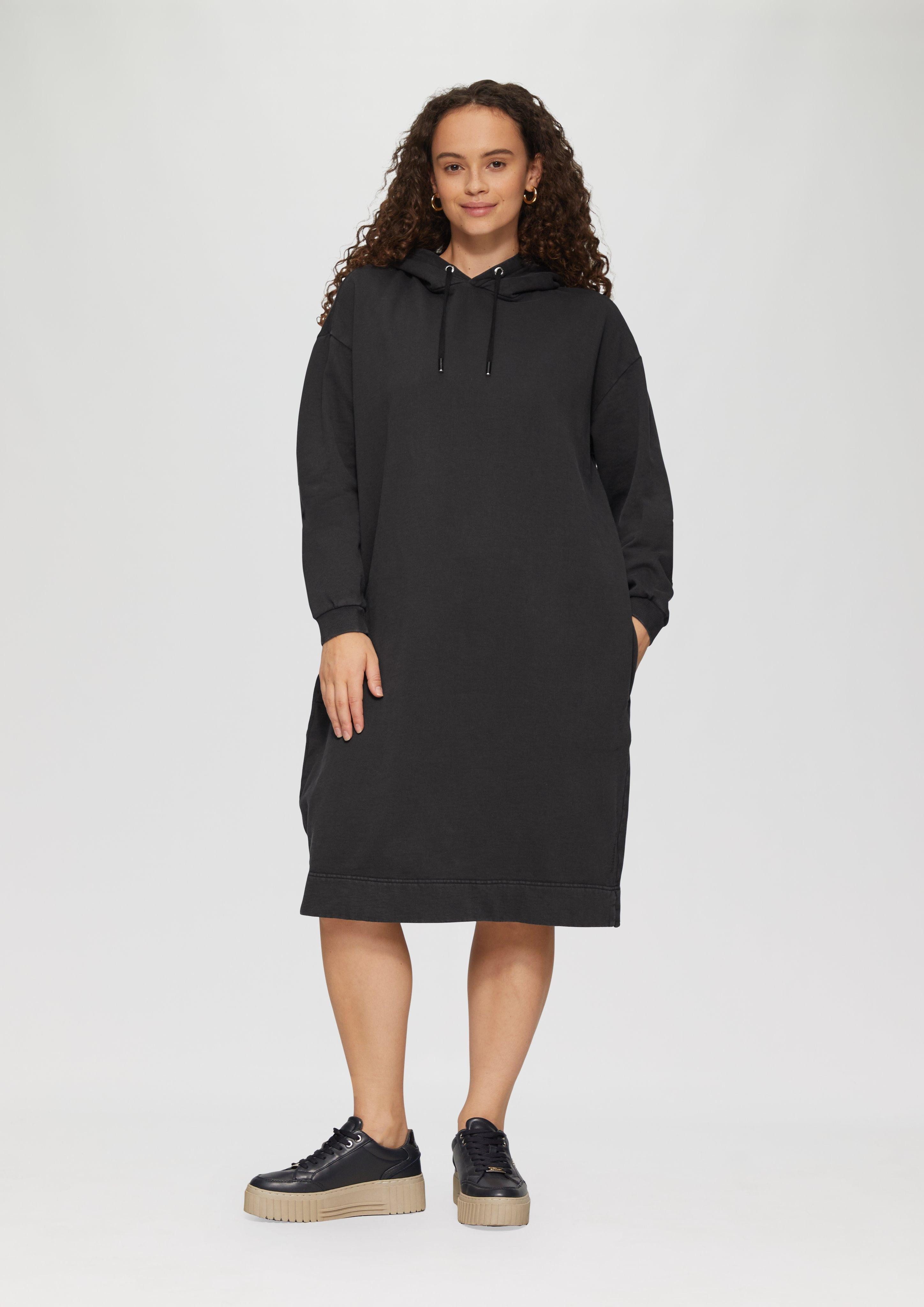 Minikleid Sweatshirtkleid mit Kapuze und Eingrifftaschen
